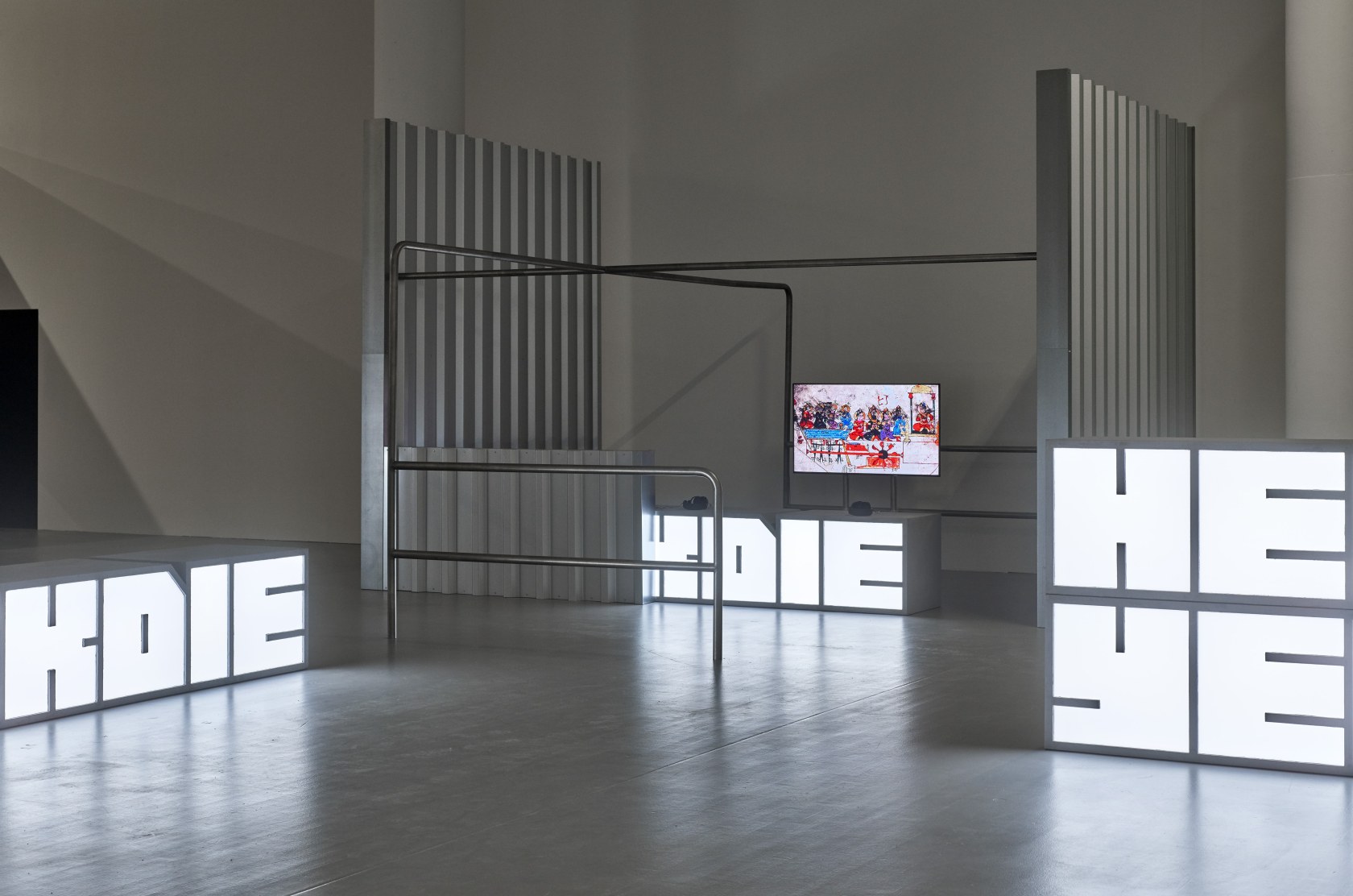 Hell Yeah We Fuck Die, 2016 Video installation, environment Hell Yeah We Fuck Die: Three-channel HD video file: 4:35 min...