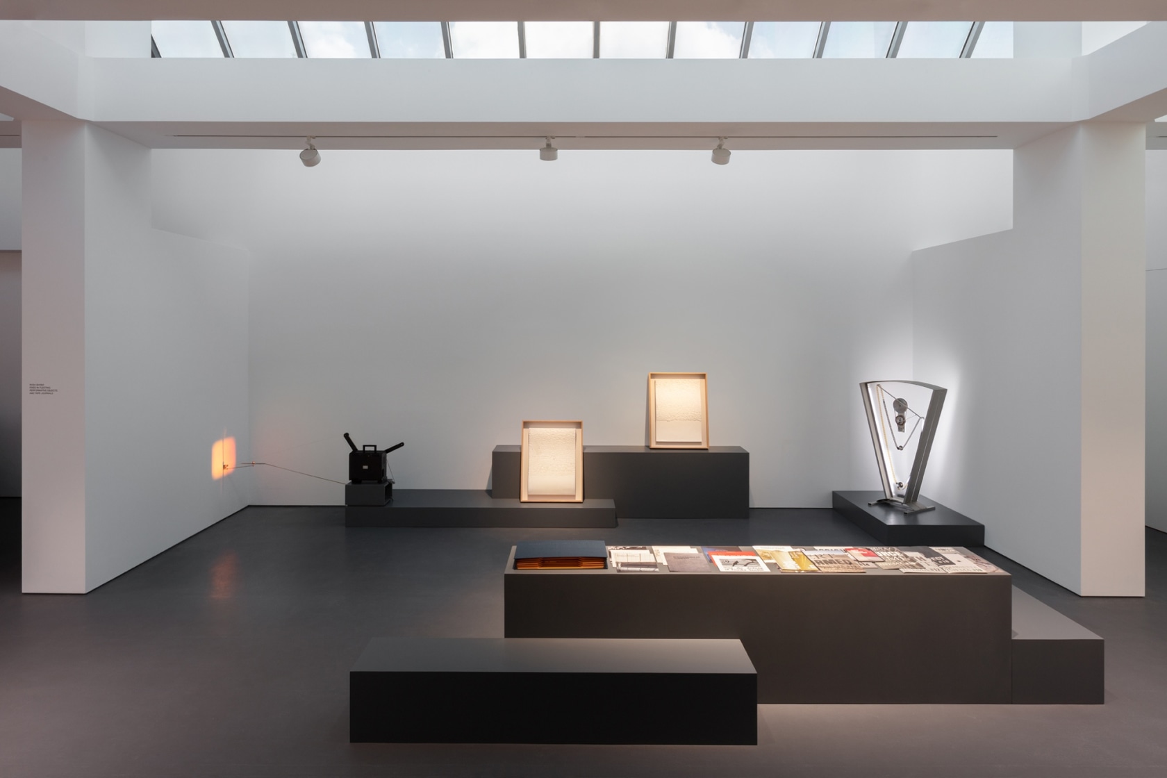 Exhibition view: Fixed in Fleeting: Performative Objects and Tape Journals, Esther Schipper, Berlin, 2021. Photo © Andrea Rossetti