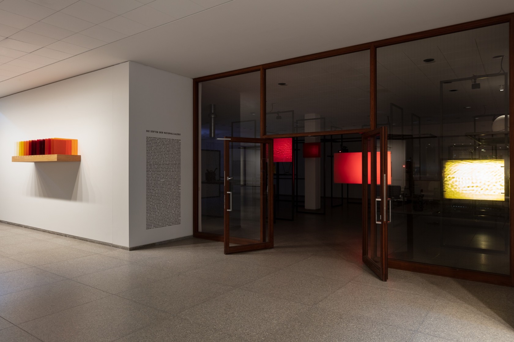 Exhibition view: Rosa Barba, In a Perpetual Now, Neue Nationalgalerie, Berlin, 2021 Photo © Andrea Rossetti