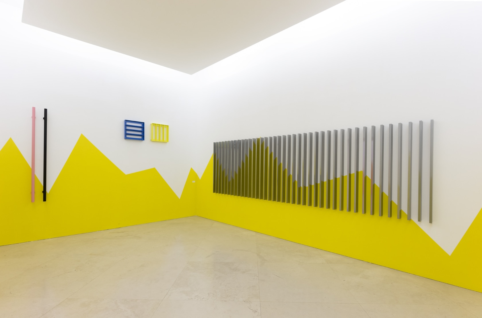 Exhibition view: Liam Gillick, Standing on Top of a Building: Films 2008-2019, Madre Museum, Naples 2019 Photo © Madre Museum,...