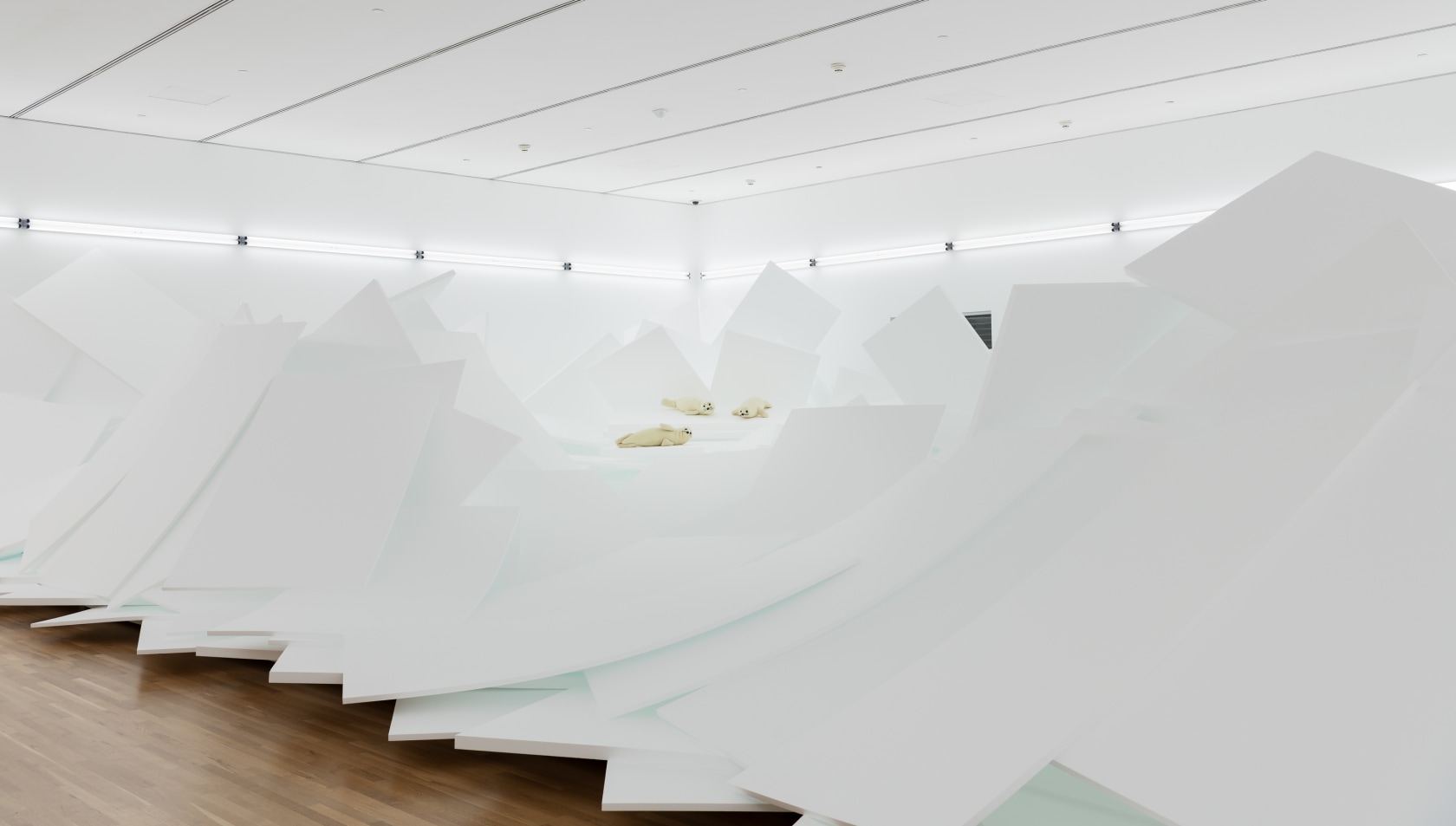 General Idea, Fin de siècle, 1990. Exhibition view: General Idea, National Gallery of Canada, Ottawa, 2022. © General Idea. Photo...