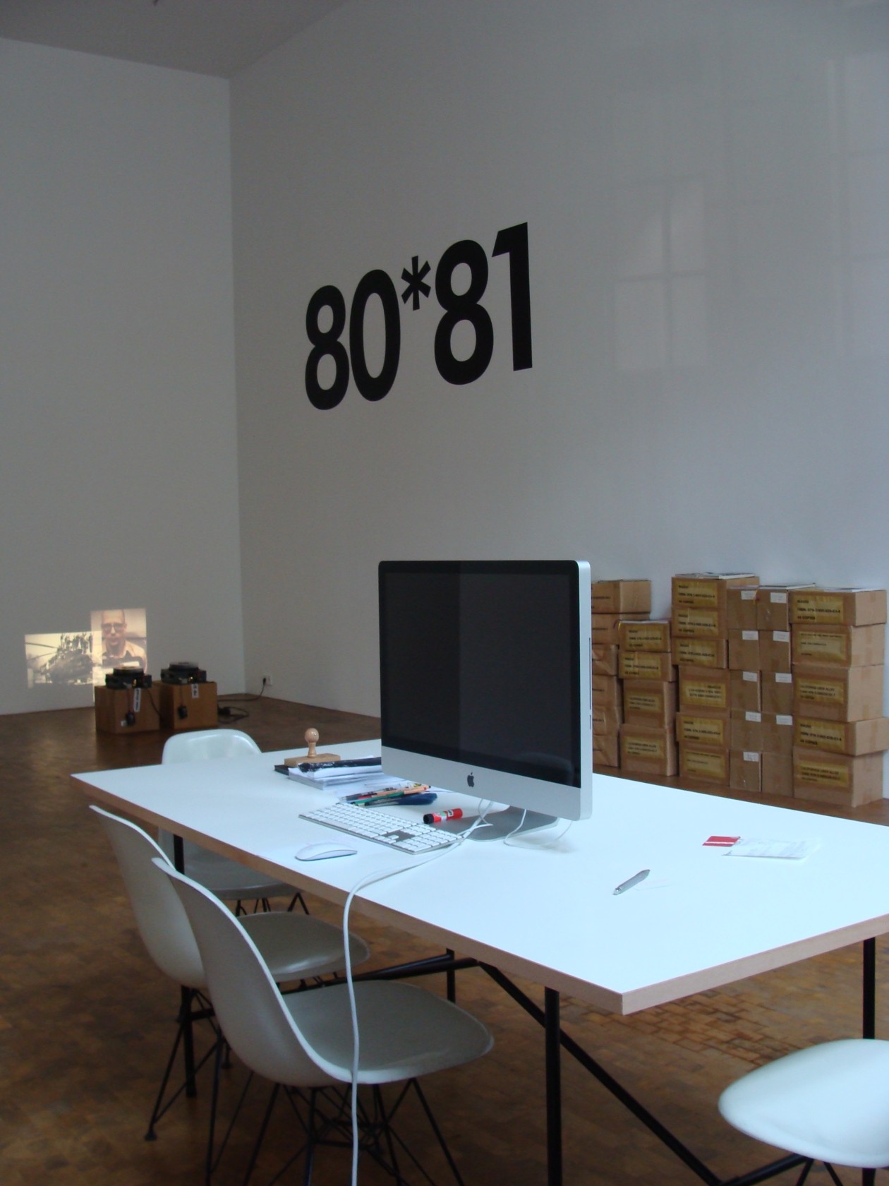 Exhibition view 80*81, 2010 'This is also how our books work, eleven altogether, one book each month of 2010. Interviews...