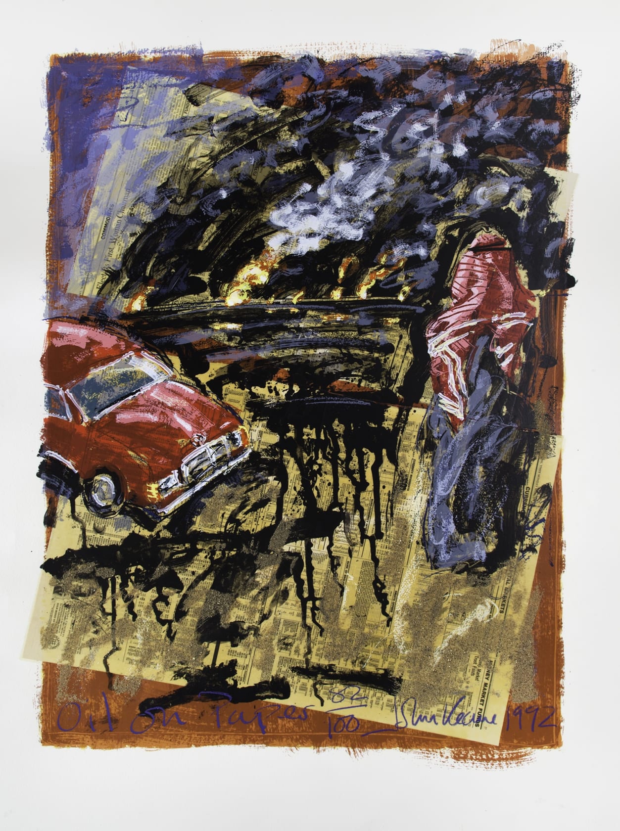 John Keane Oil on Paper, 1992