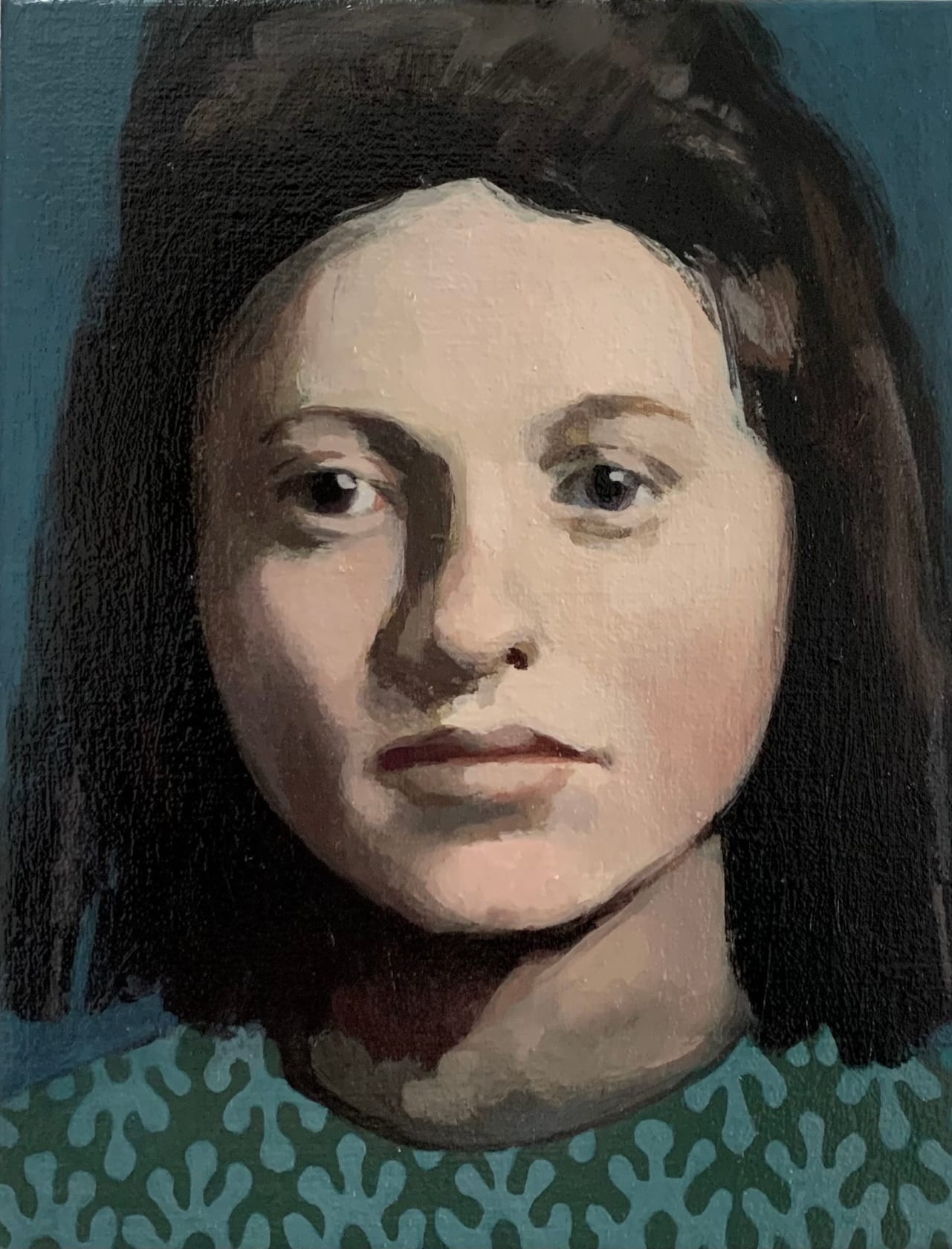 Claerwen James Girl with a pompadour, 2025