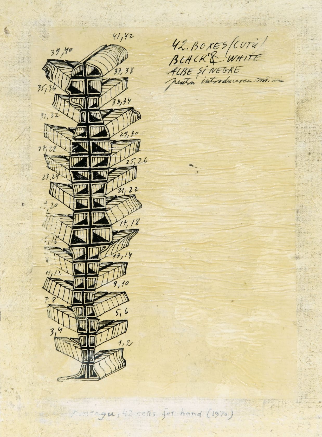 Paul Neagu 42 Boxes, 1970