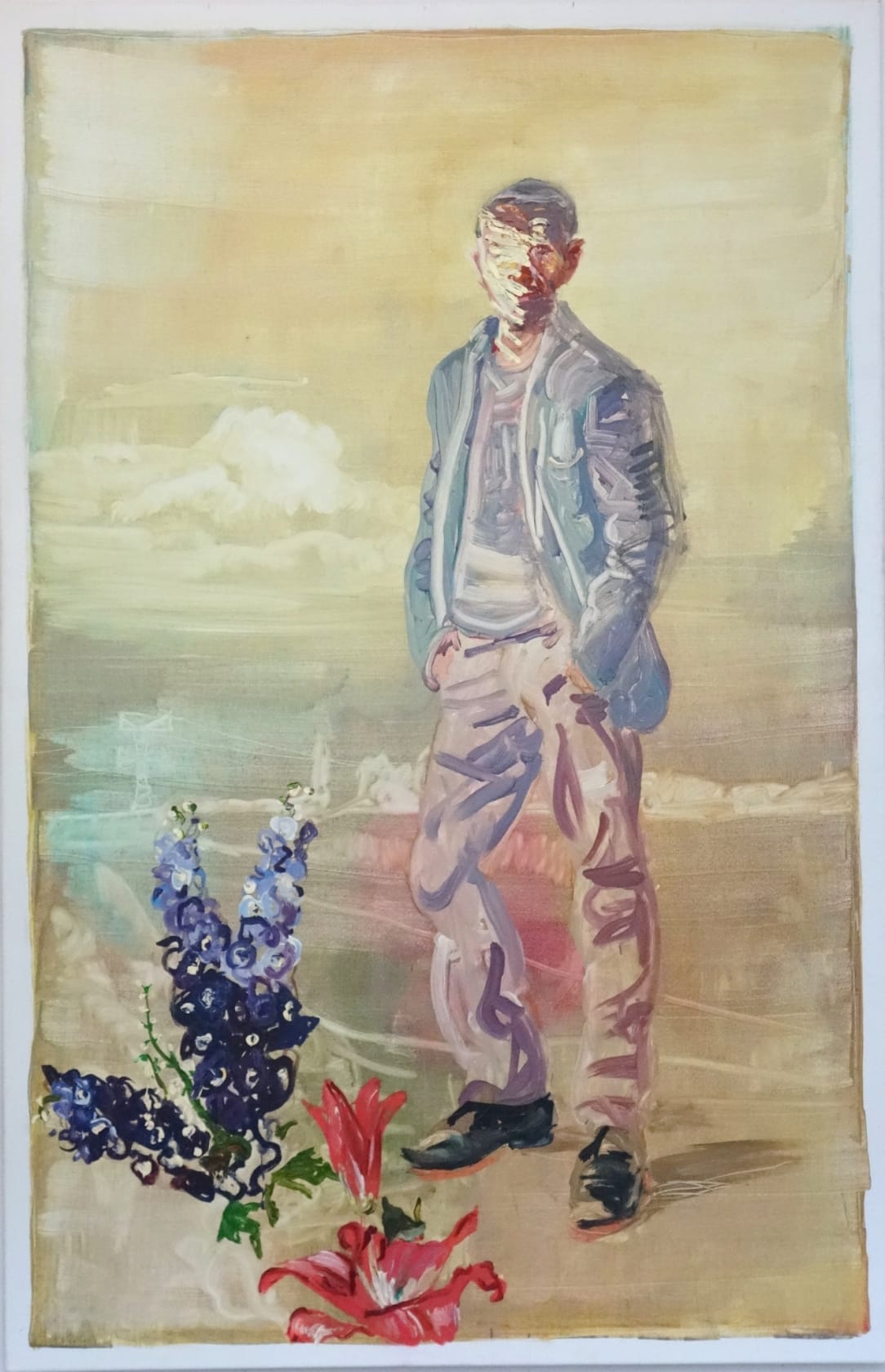 Peter Schmersal, Mann in brandenburgischer Landschaft, 2013