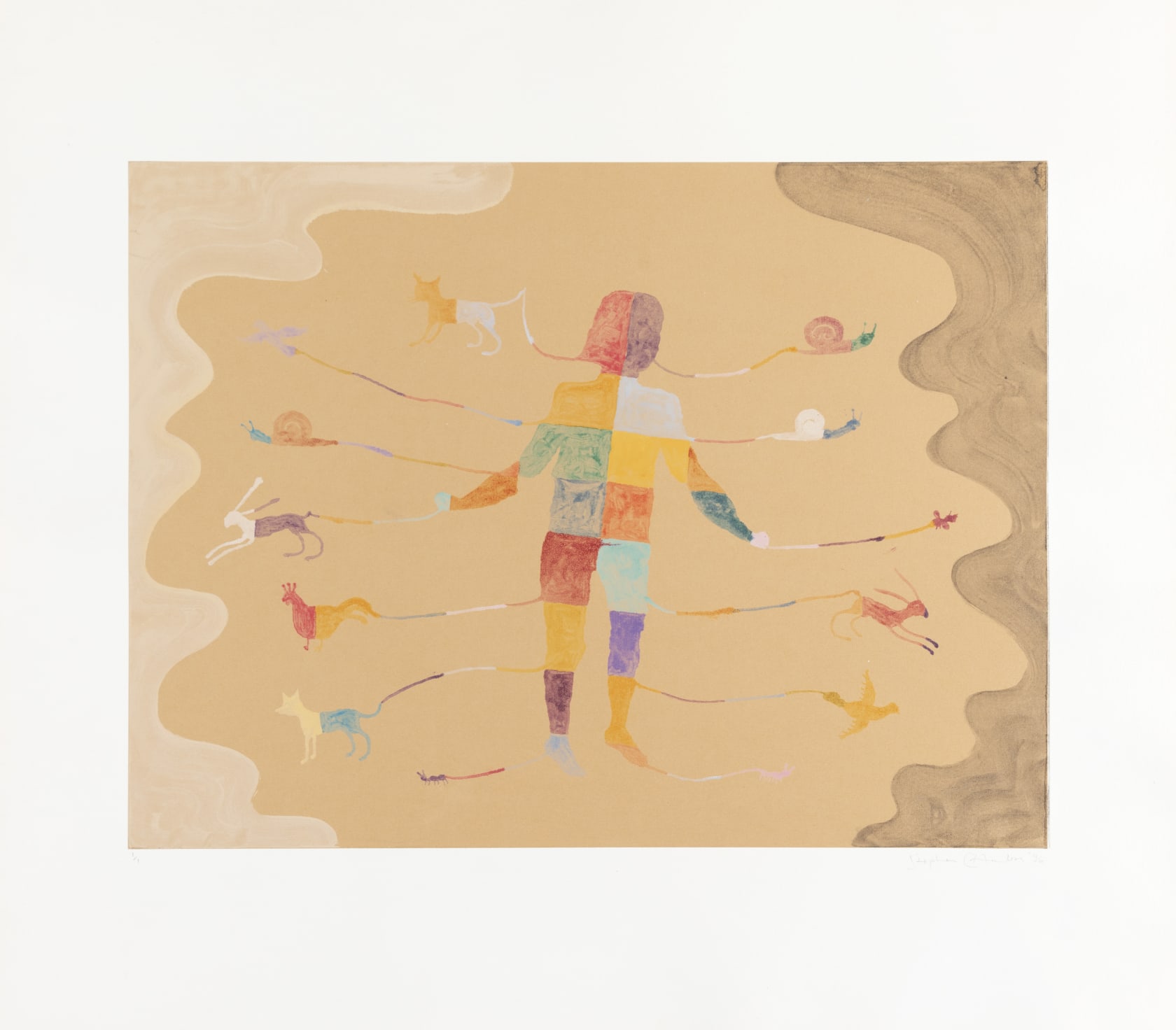Stephen Chambers, A Man with Children, 1996