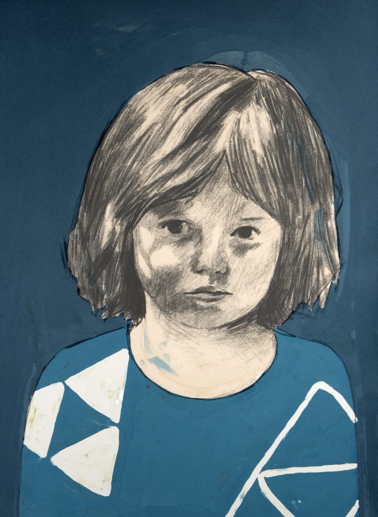 Claerwen James Girl 4, Blue, 2010