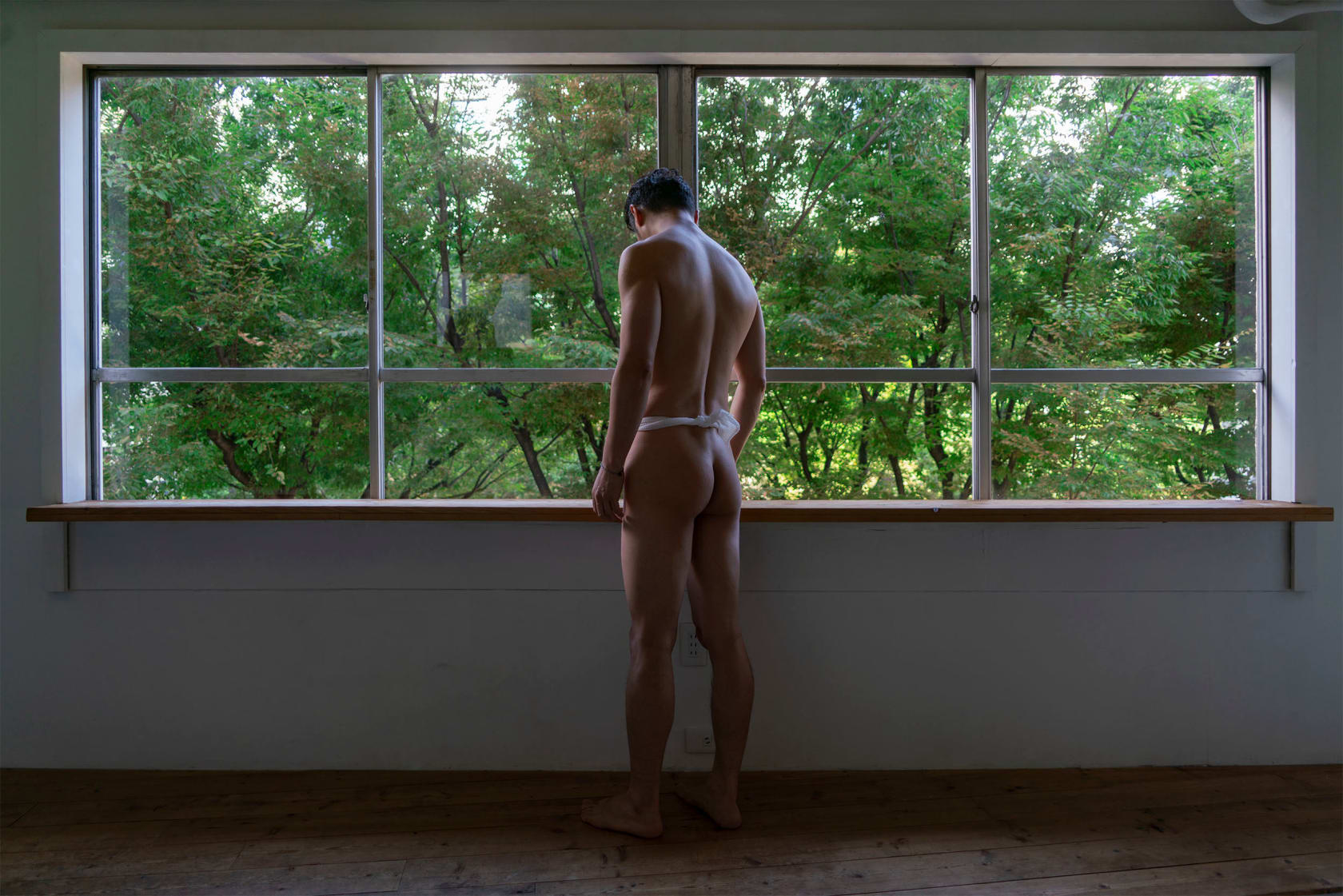 Shen Wei, Self-portrait (Tall Garden), 2024