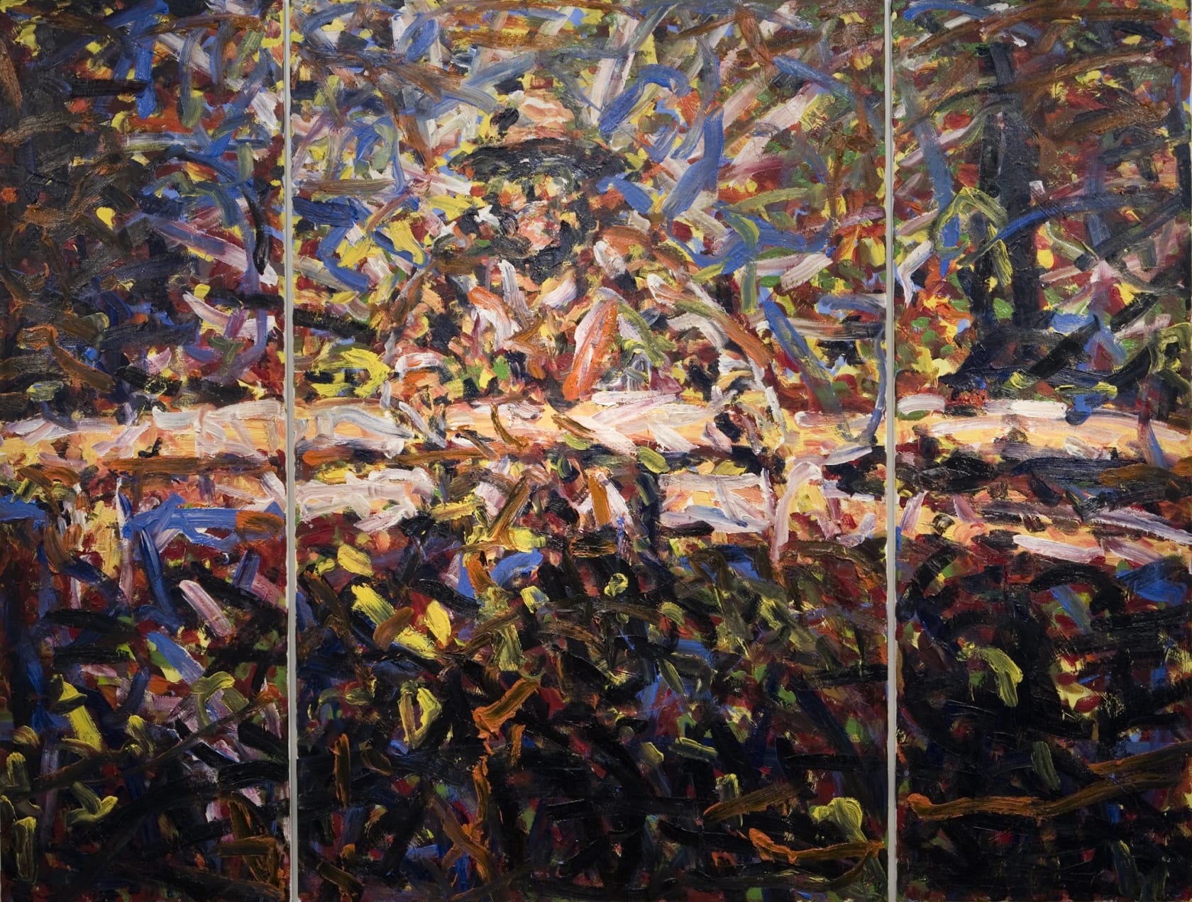 Friedemann Hahn, Maler Im Licht (Triptych), 1989