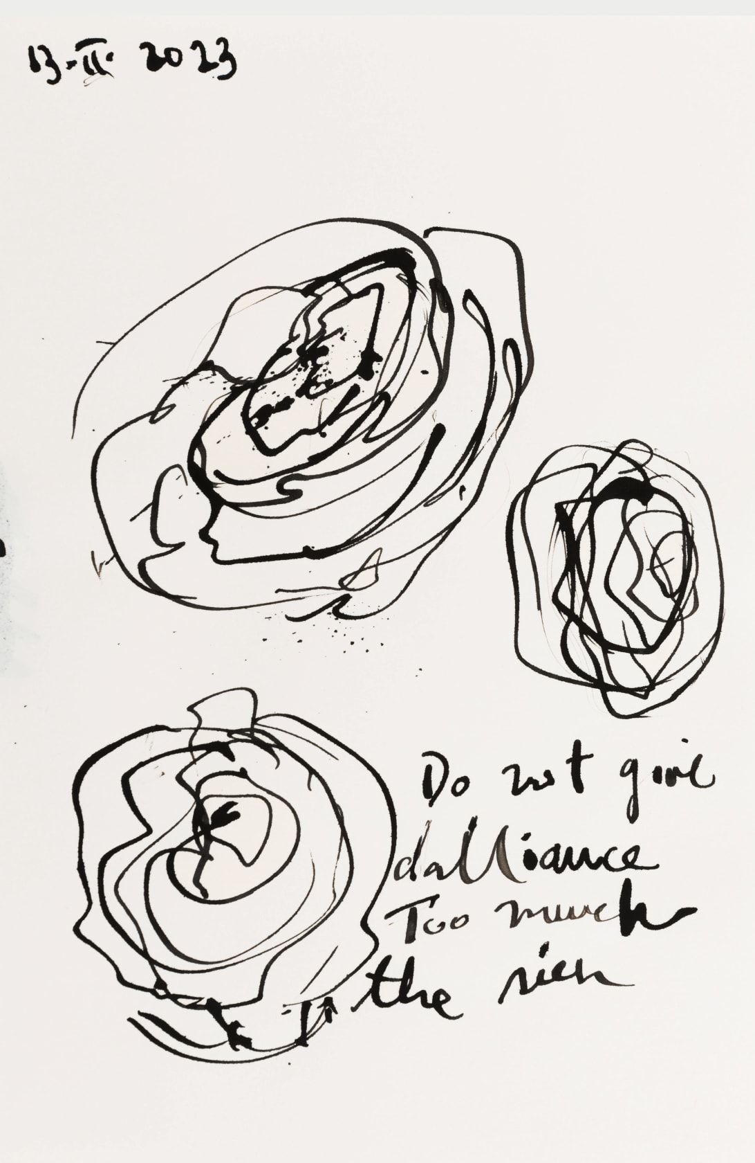 Victoria Cantons, Untitled (Do not give dalliance Too much the rein), 2022
