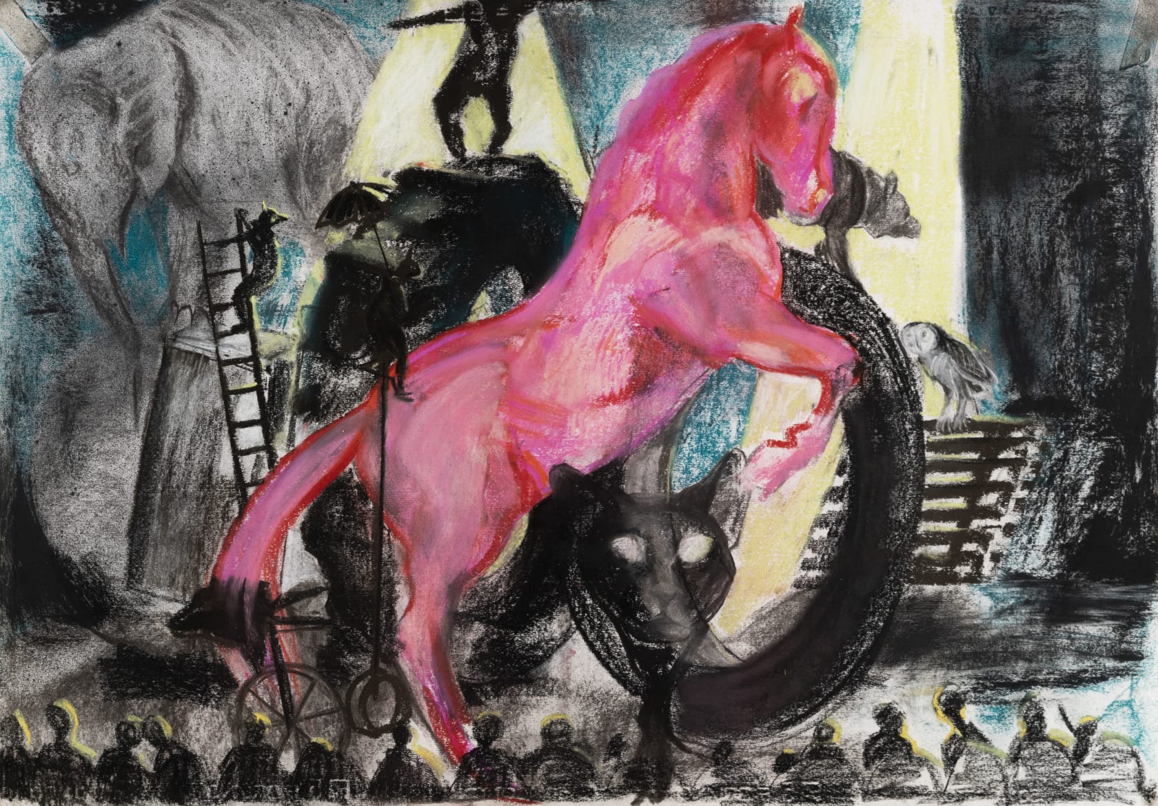 Nicola Hicks Pink horse at circus. , 2021