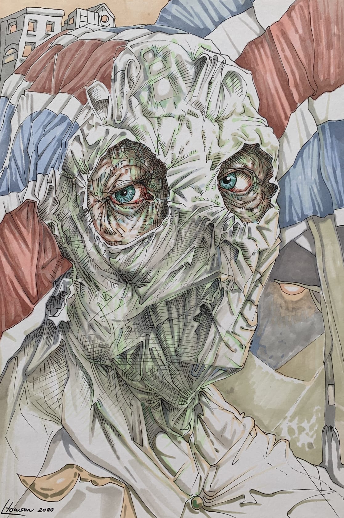 Peter Howson, Shadow, 2020