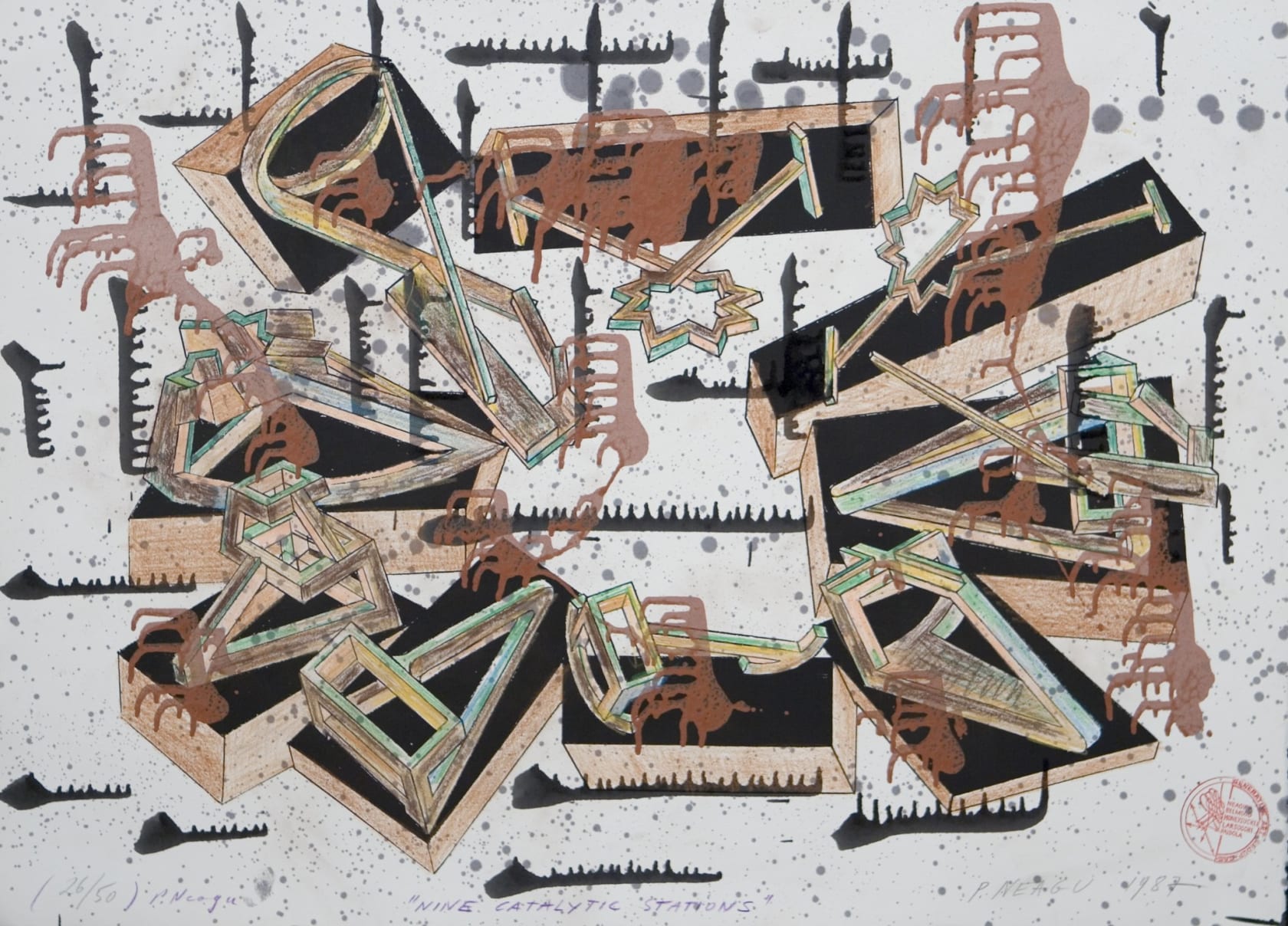 Paul Neagu, Nine Catalytic Stations, 1987
