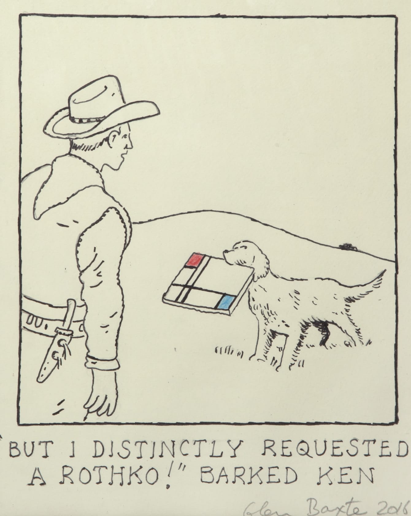 Glen Baxter The Request, 2016