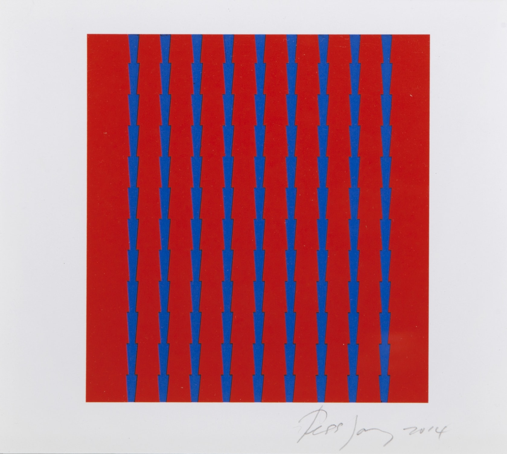 Tess Jaray Nine Thorns Red, 2014