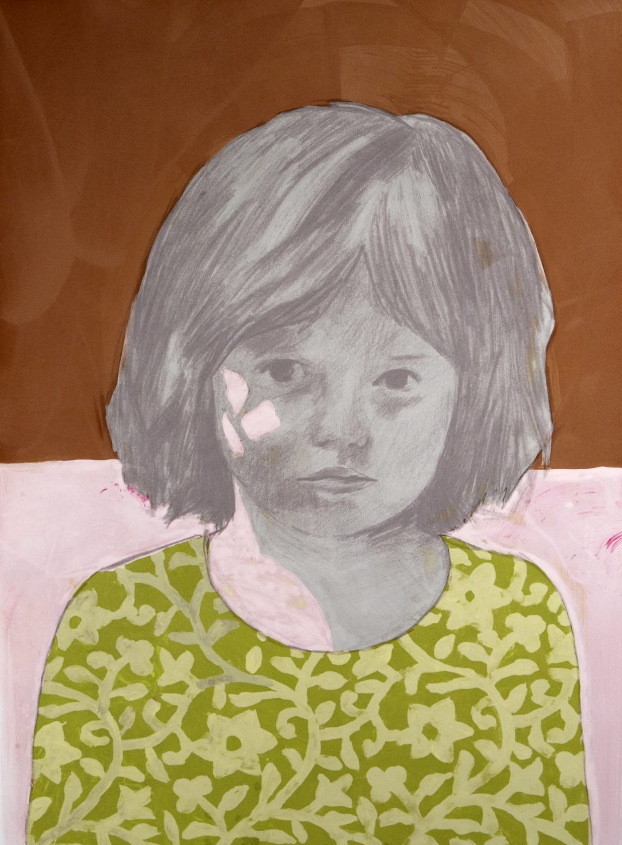 Claerwen James, Girl 4, Brown, Green, 2010