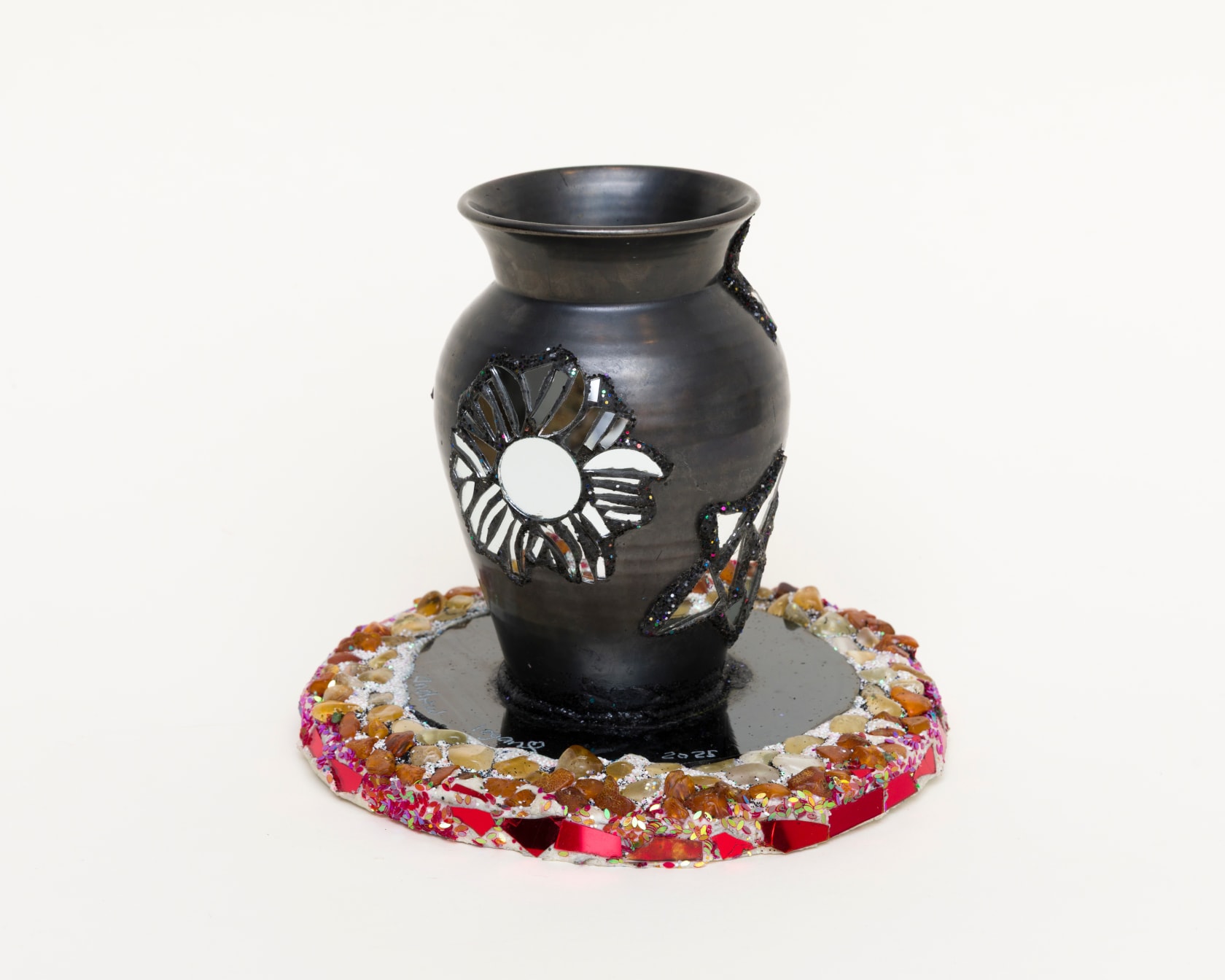 Andrew Logan Stars on a vase emerging from a black hole, 2025