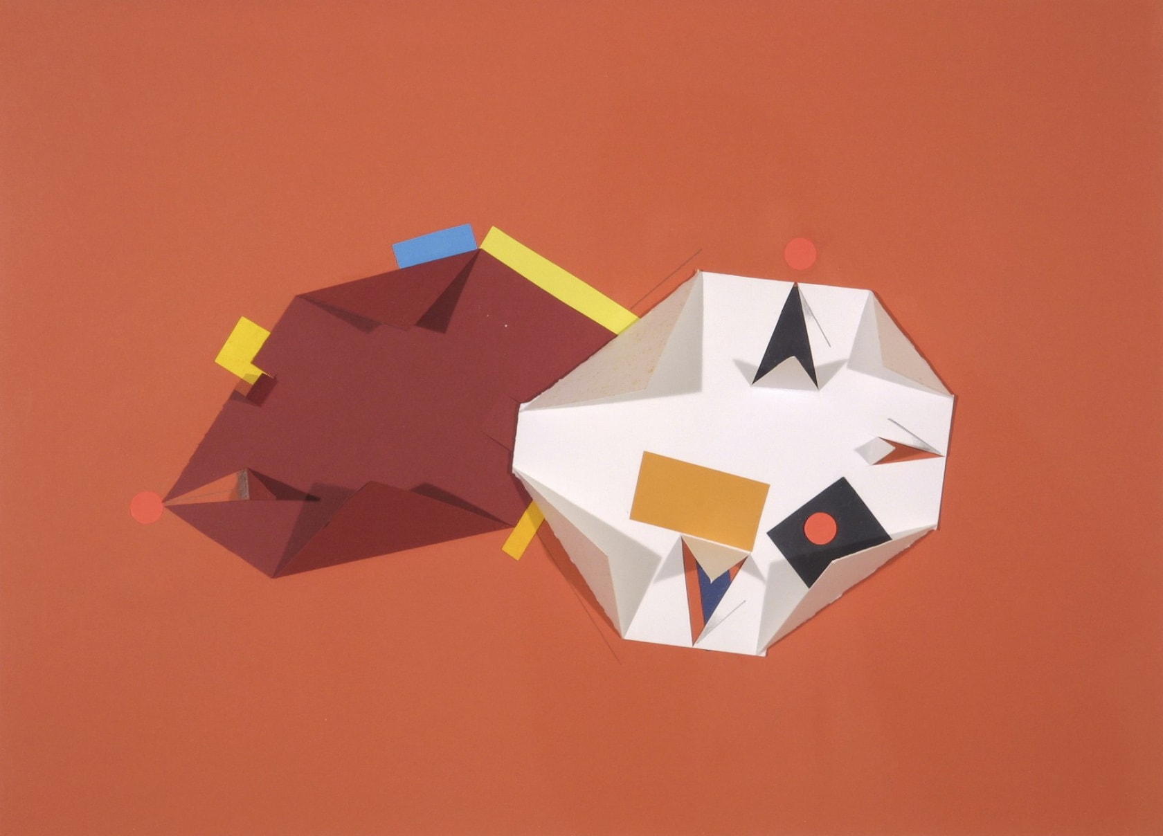 Jack Smith Visual Invention Collage on Orange, 1996