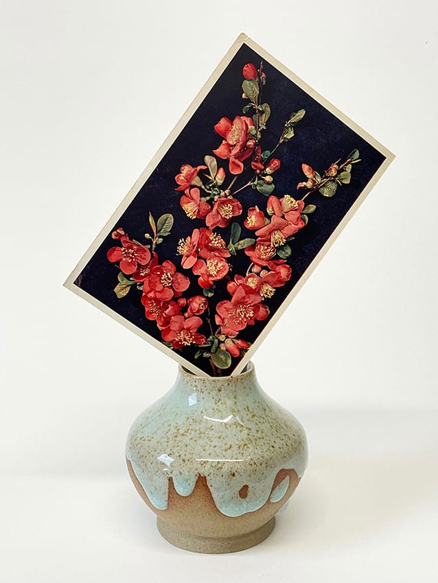 Julie Cockburn Celadon Drip Vase (Blossom), 2021