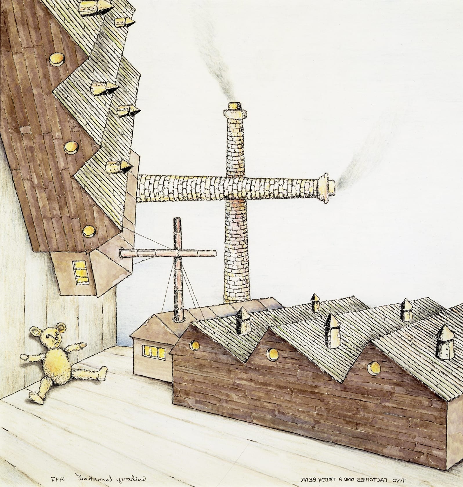 Anthony Earnshaw, Two Factories and a Teddy Bear, 1997