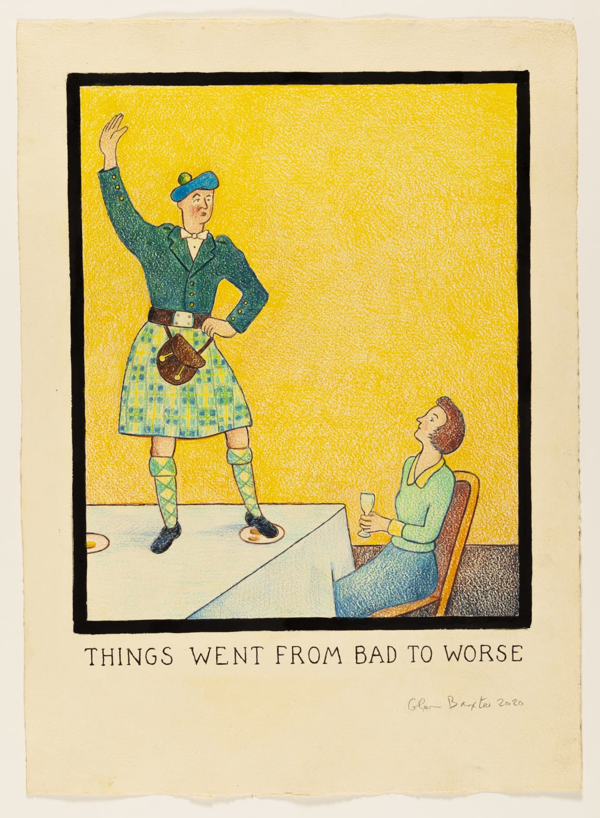 Glen Baxter, Things Went from Bad to Worse, 2020