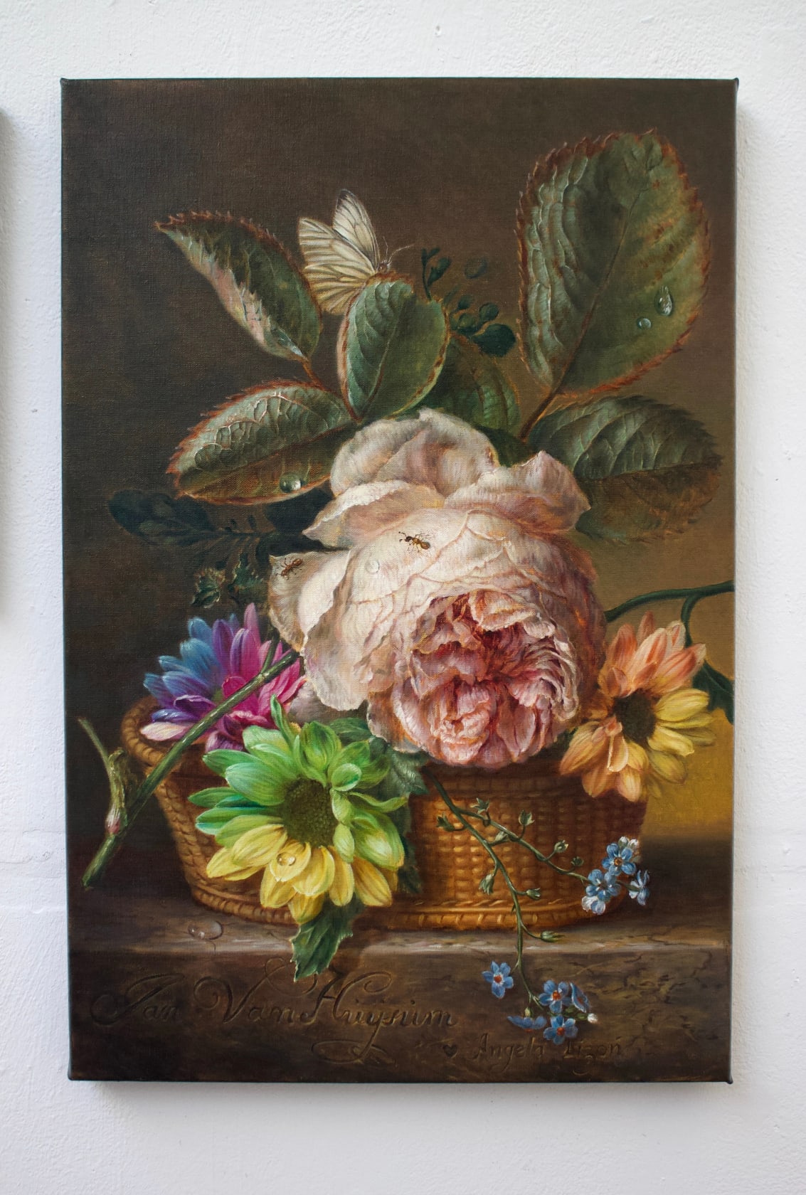 Angela Lizon Jan Van Huysum meets Rainbow Flowers from Asda, 2022