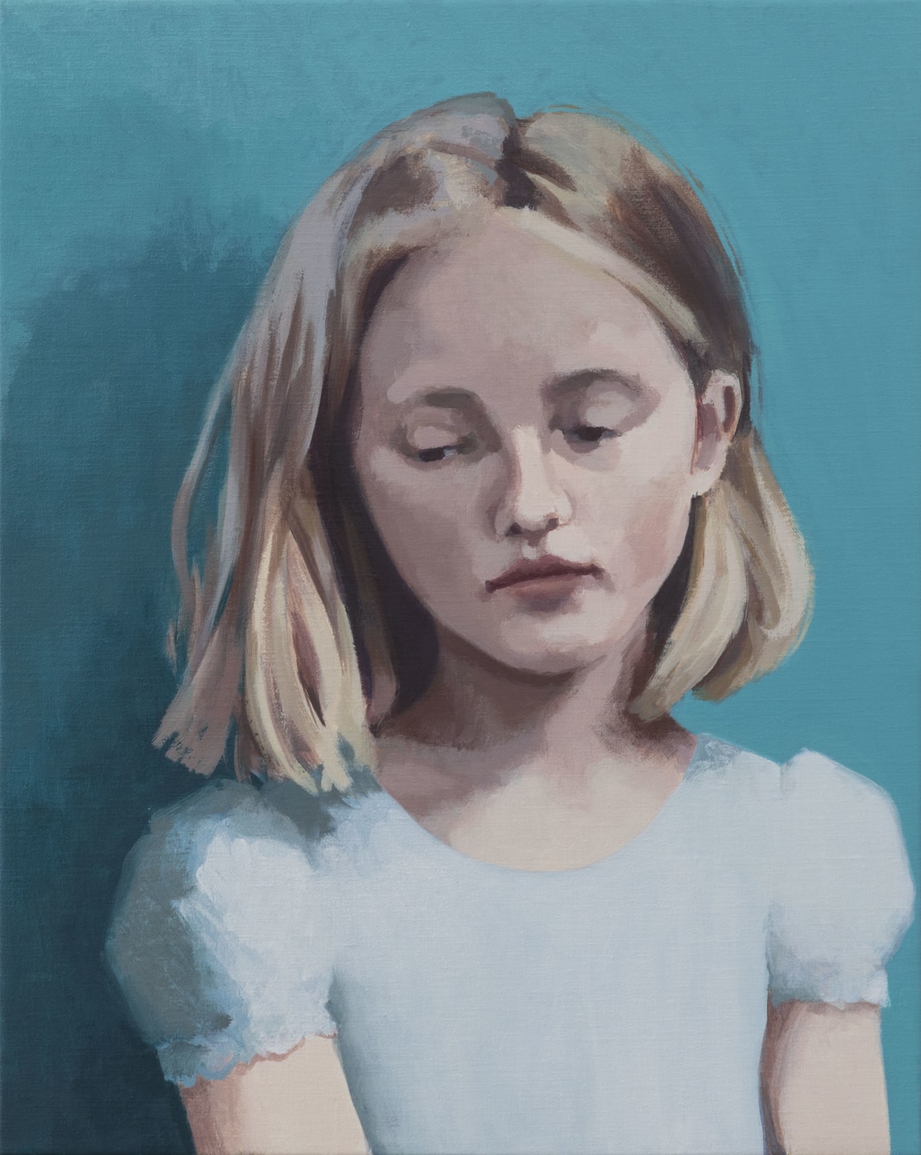 Claerwen James, Girl in a White Blouse, 2018