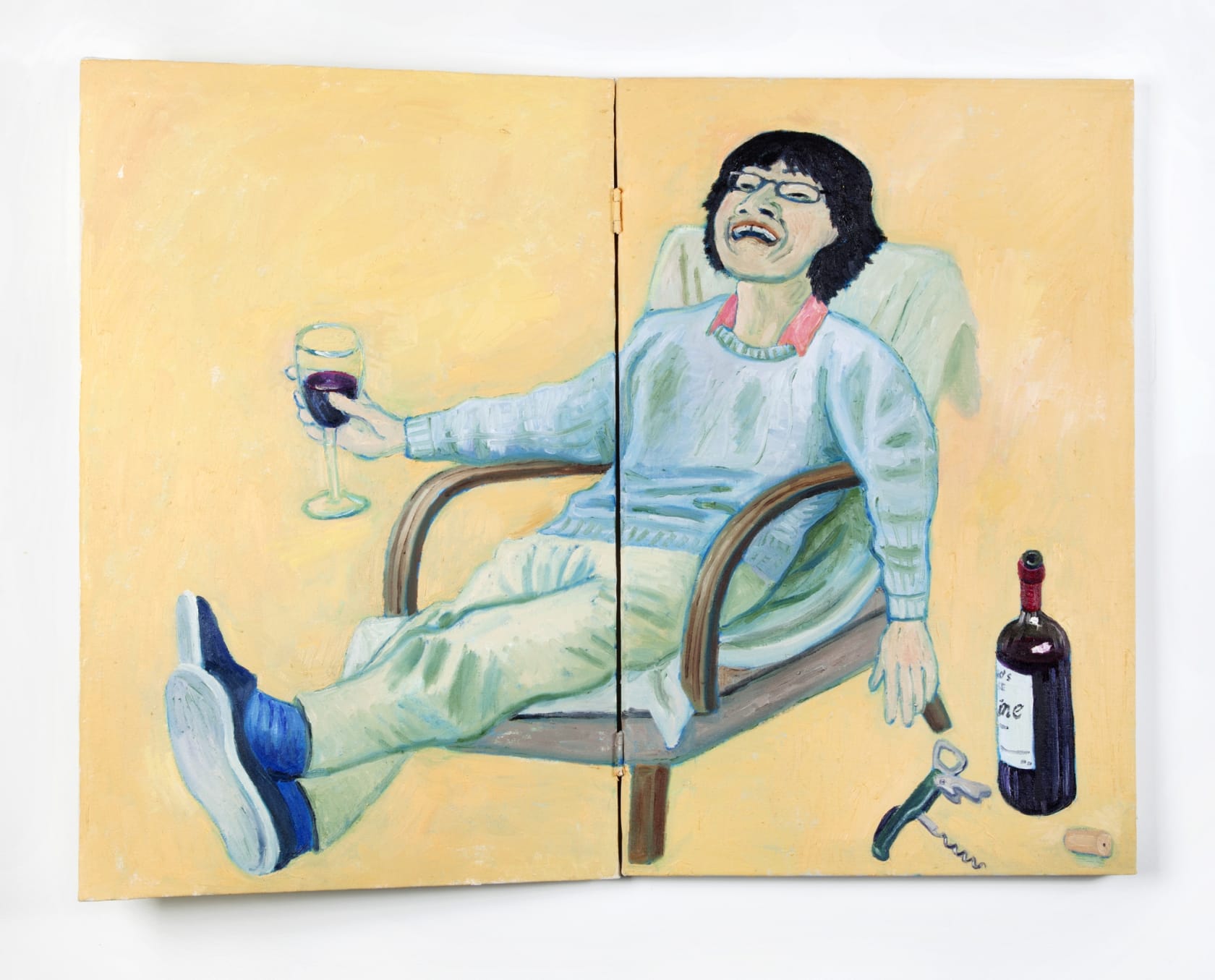 Jiro Osuga Opening a Bottle, 2014