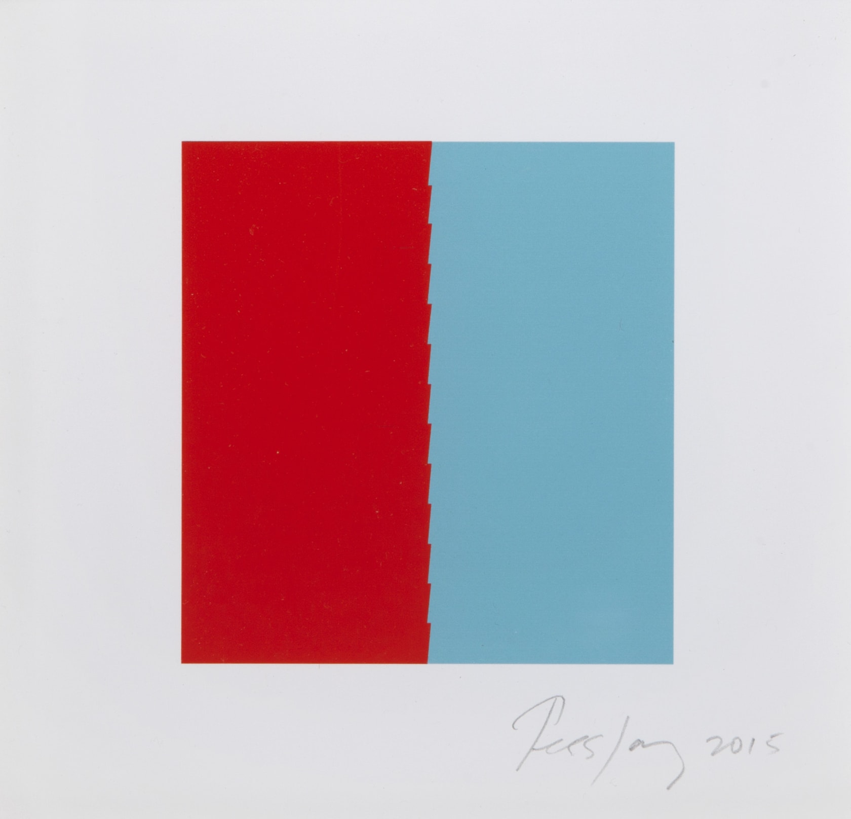 Tess Jaray Aleppo Blue & Red, 2015