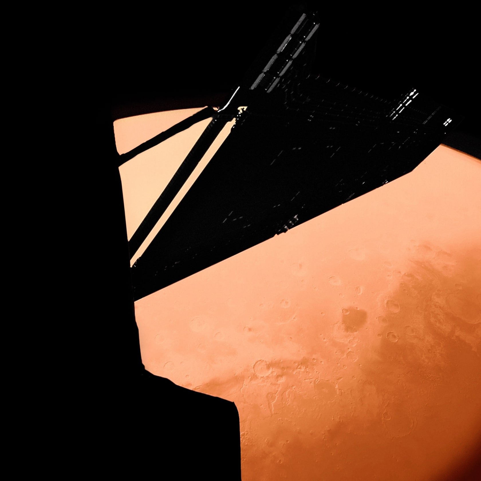 Michael Benson, Mars flyby at closest approach, Rosetta, 25 February 2007, 2012