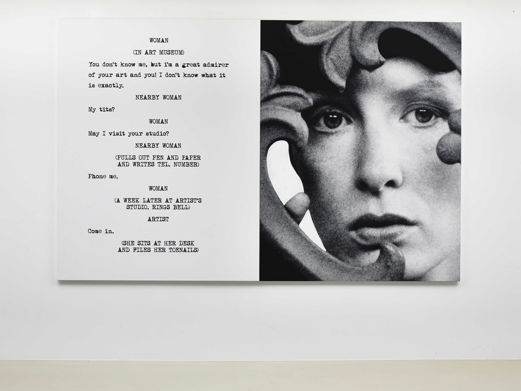 John Baldessari, Pictures & Scripts: ...Files toenails., 2015