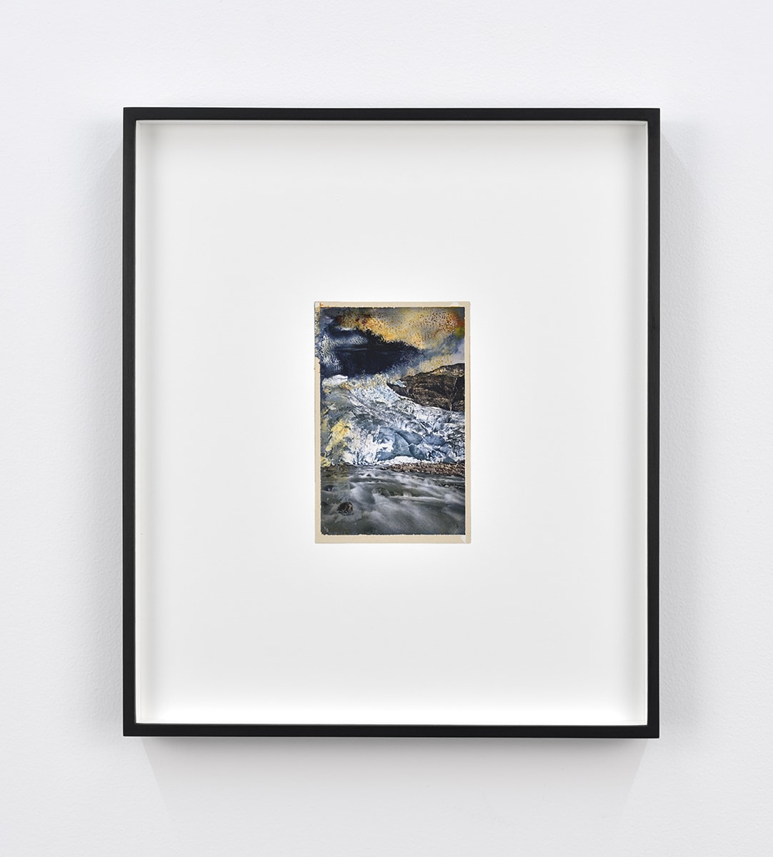 Tacita Dean Found Postcard Monoprint (Blue Glacier), 2018