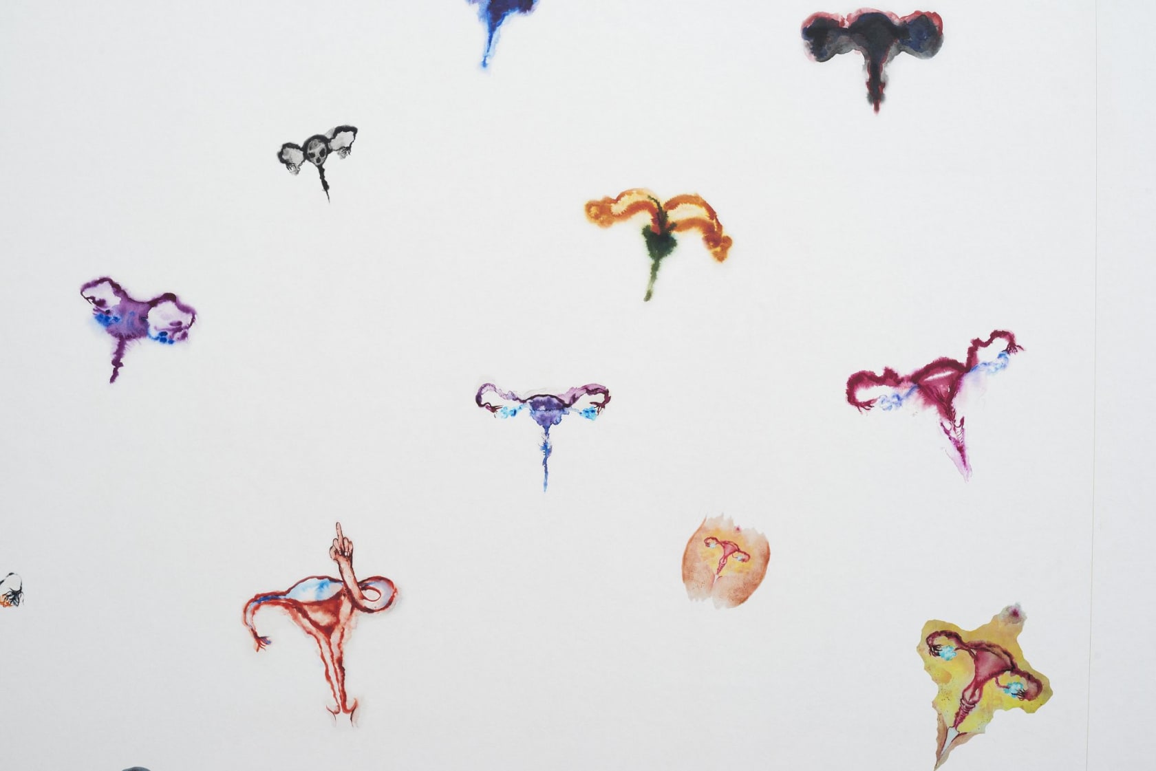 Annette Messager, Papier peint Utérus (Wallpaper Uterus)