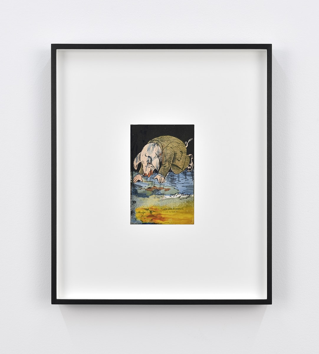 Tacita Dean Found Postcard Monoprint (You who have fine taste in painting), 2018