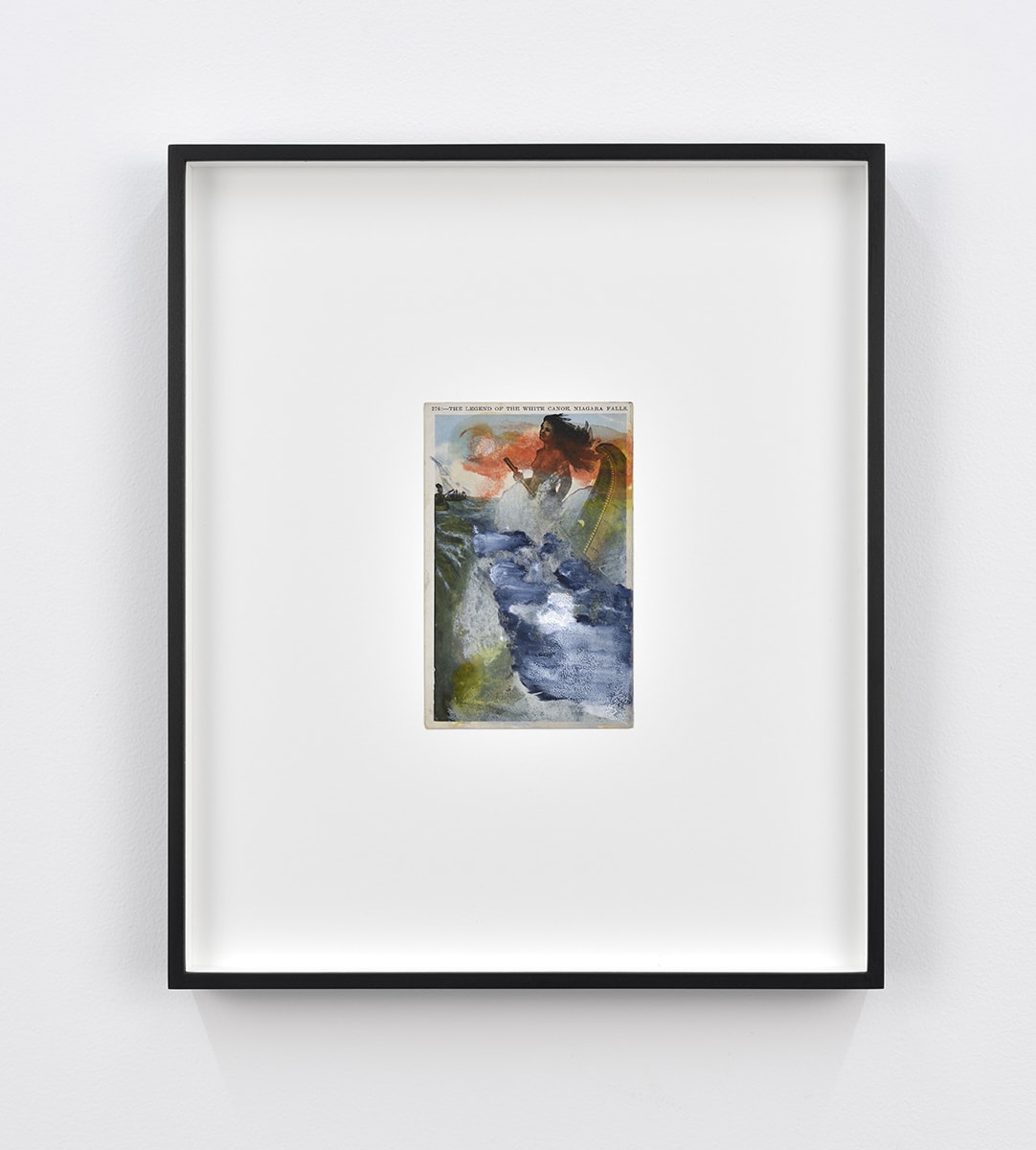 Tacita Dean Found Postcard Monoprint (The Legend of the White Canoe), 2018