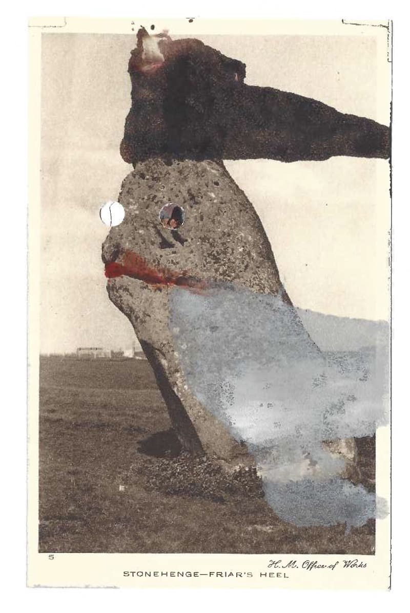 Tacita Dean Found Postcard Monoprint (Friar's Heel), 2018