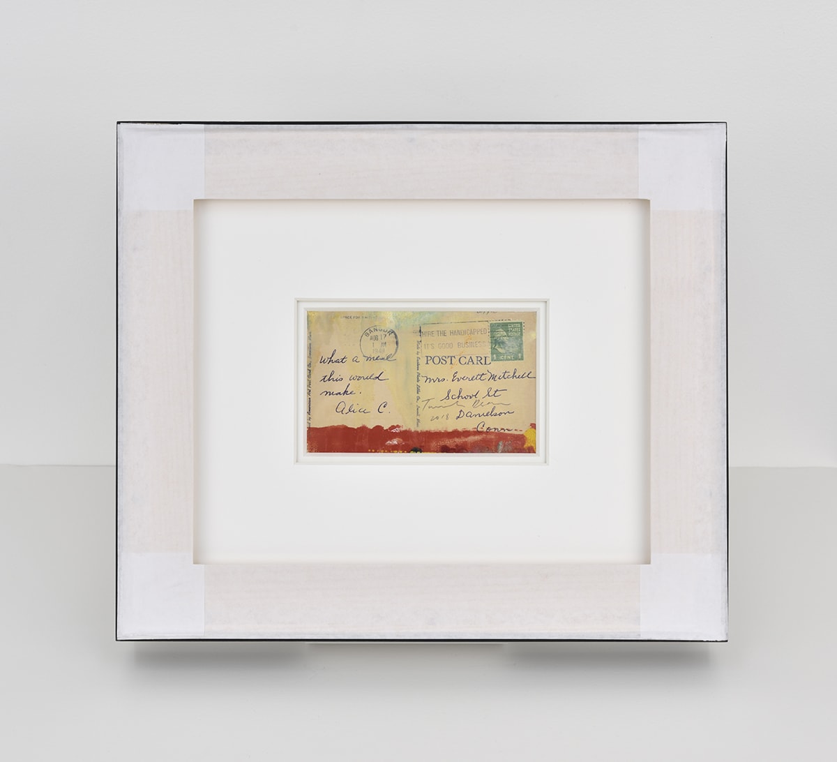 Tacita Dean Found Postcard Monoprint (Alcove Bed), 2018