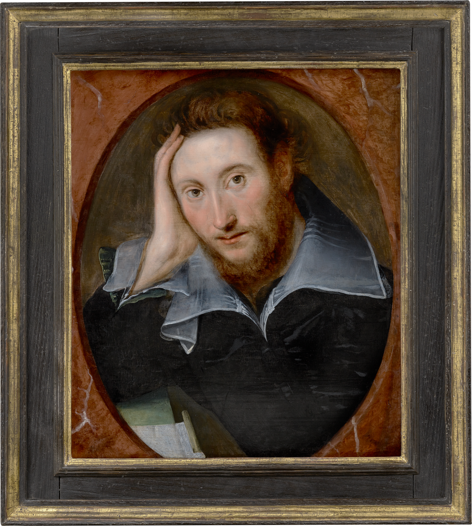 Mark A Van Dijk; W. Shakespeare on back  Oil on panel  20 5/8 x 18 1/8 in. (55 x 46 cm)