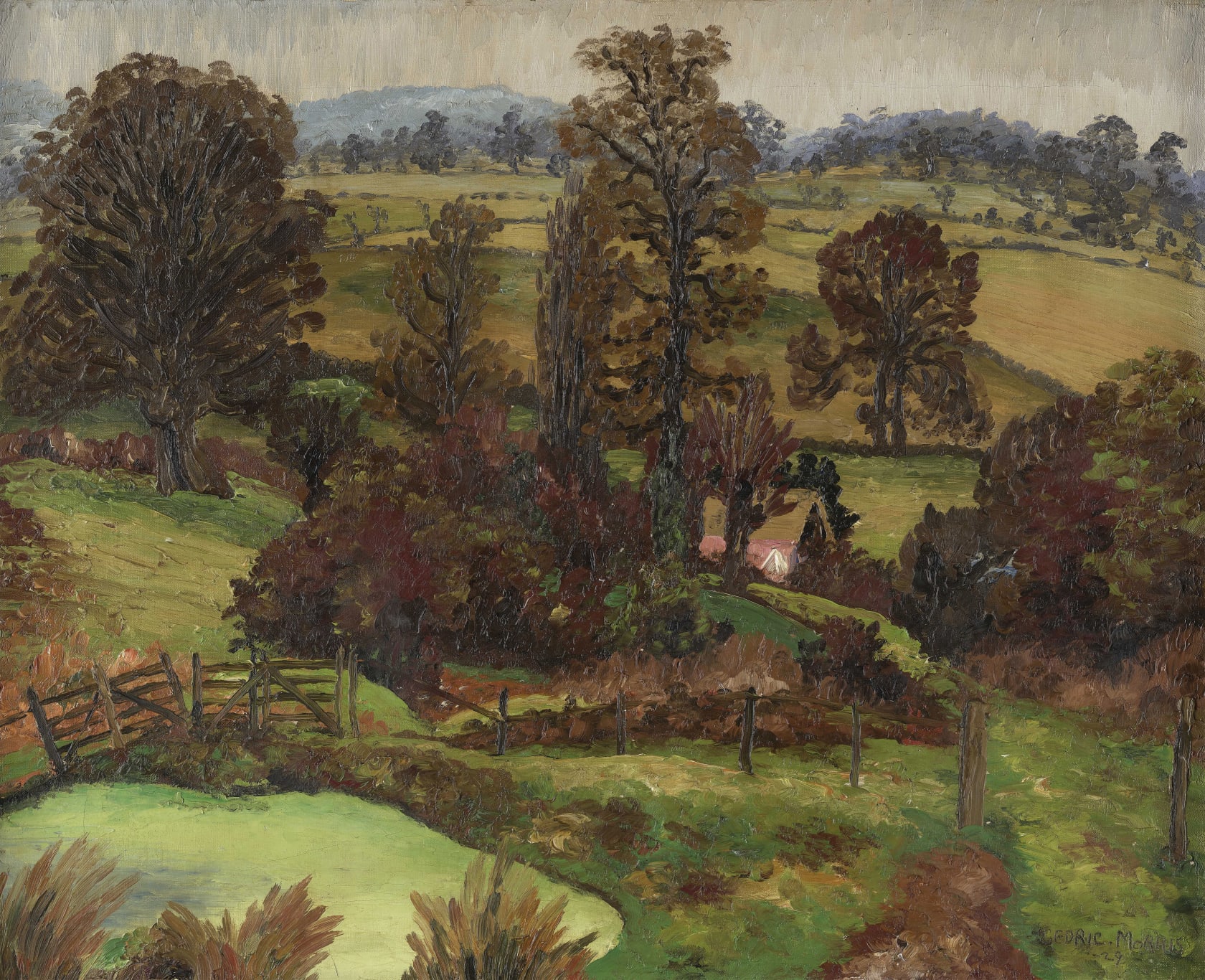 Signed and dated lower right ‘Cedric Morris/29’ Oil on canvas 21 ¾ x 26 ¾ in (55.5 x 68 cm)