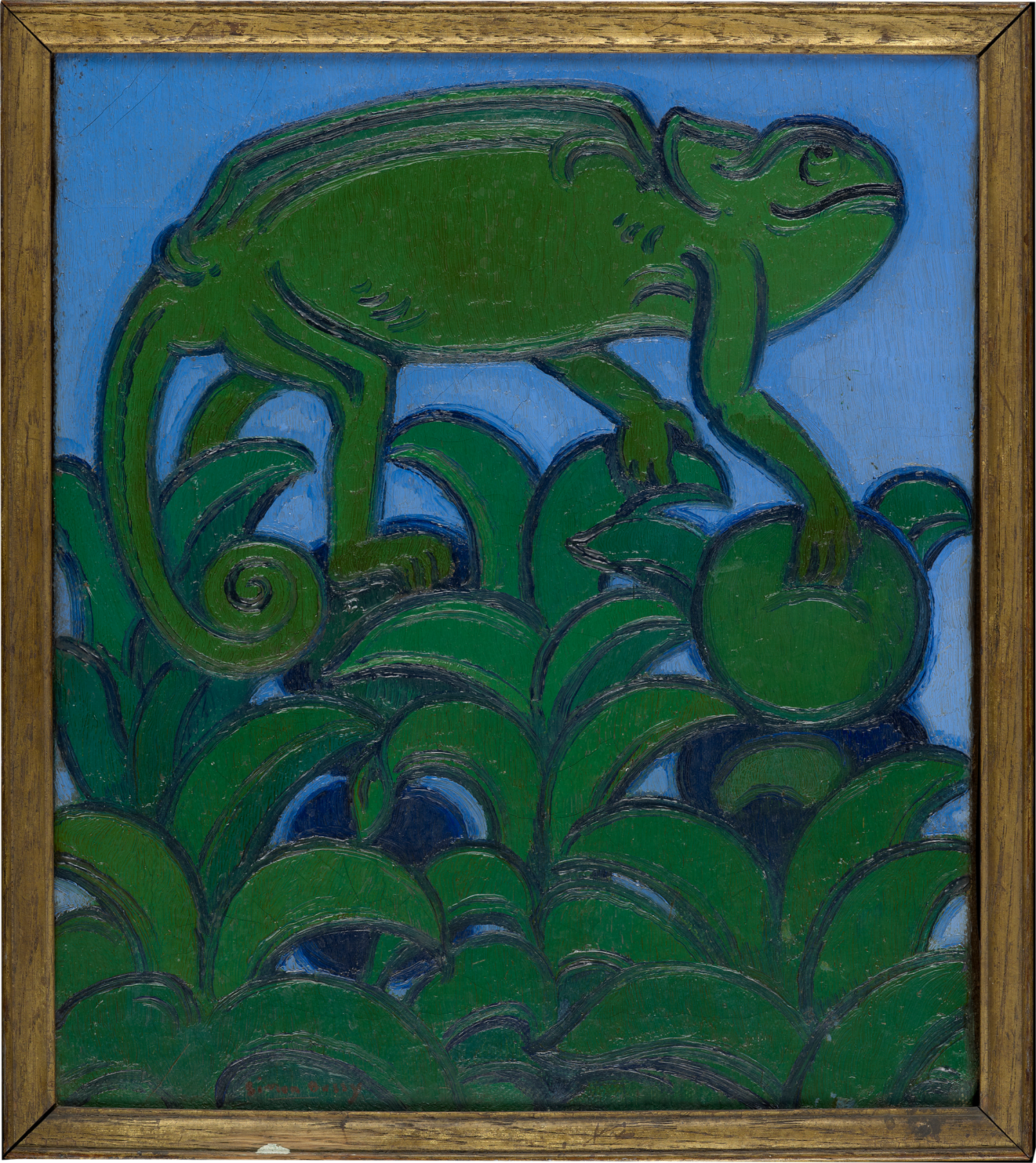 Signed 'Simon Bussy' lower centre Oil on canvas 13 3/4 x 12 3/16 in (35 x 31 cm)