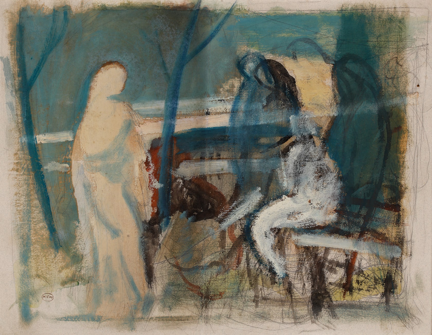 Stamped 'McEvoy' lower left Oil on paper 19¼ x 24 in (49 x 61 cm)