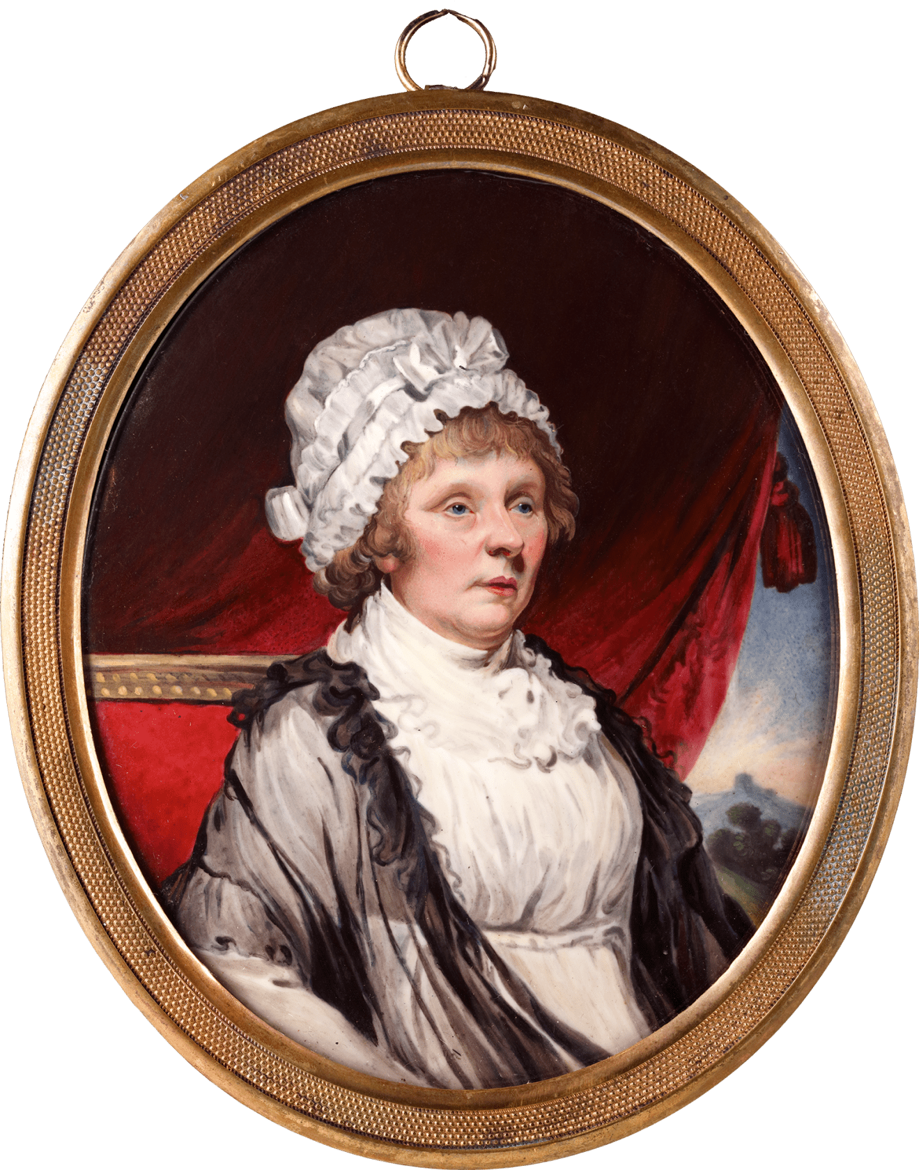 Enamel on copper in gilt-metal mount Oval, 3 1/2 in (89 mm) high