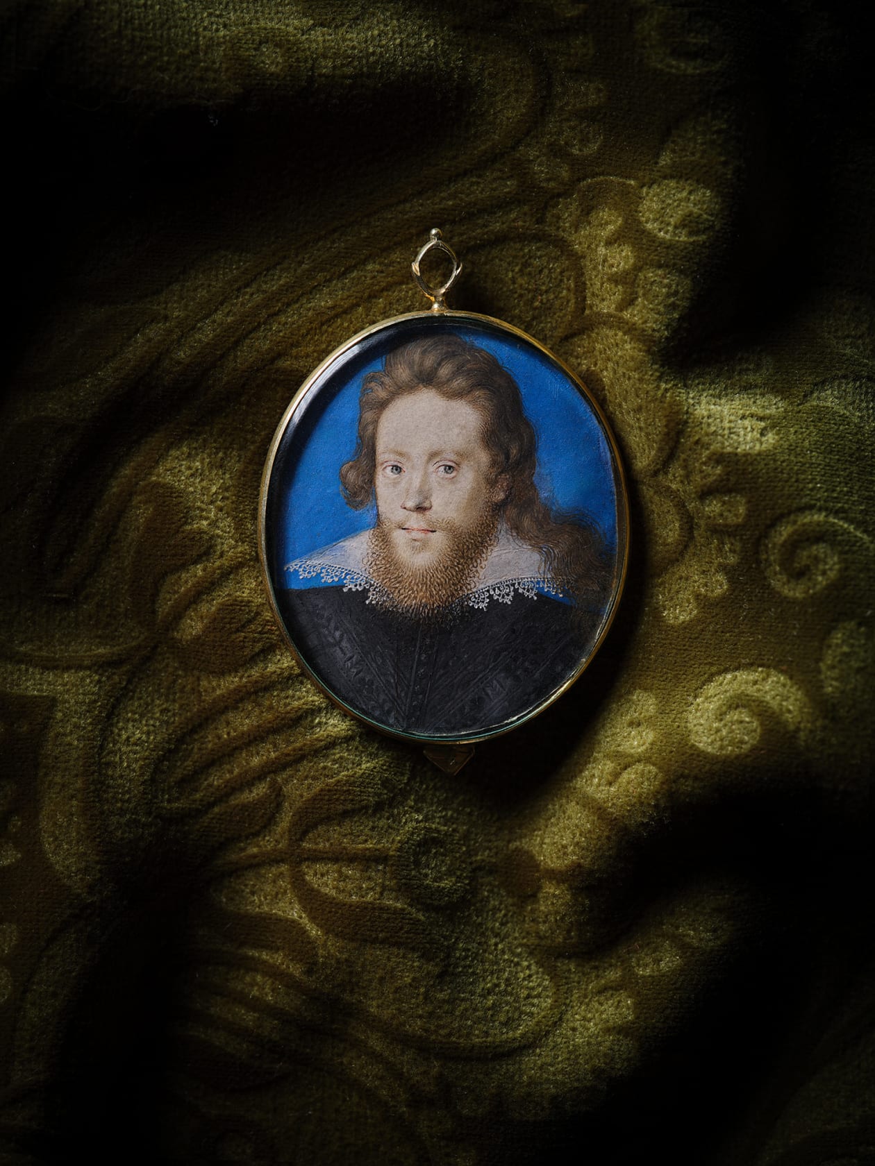 Watercolour on vellum, laid down on pasteboard in later gilt-metal frame Oval, 2 in (51 mm) high