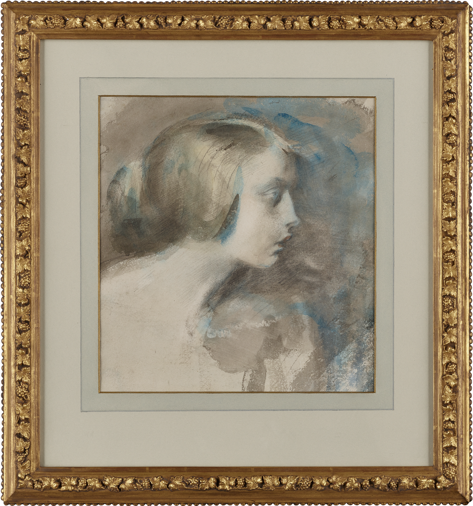 Watercolour and pencil on paper 10¾ x 10⅛ in (27 x 25.5 cm)