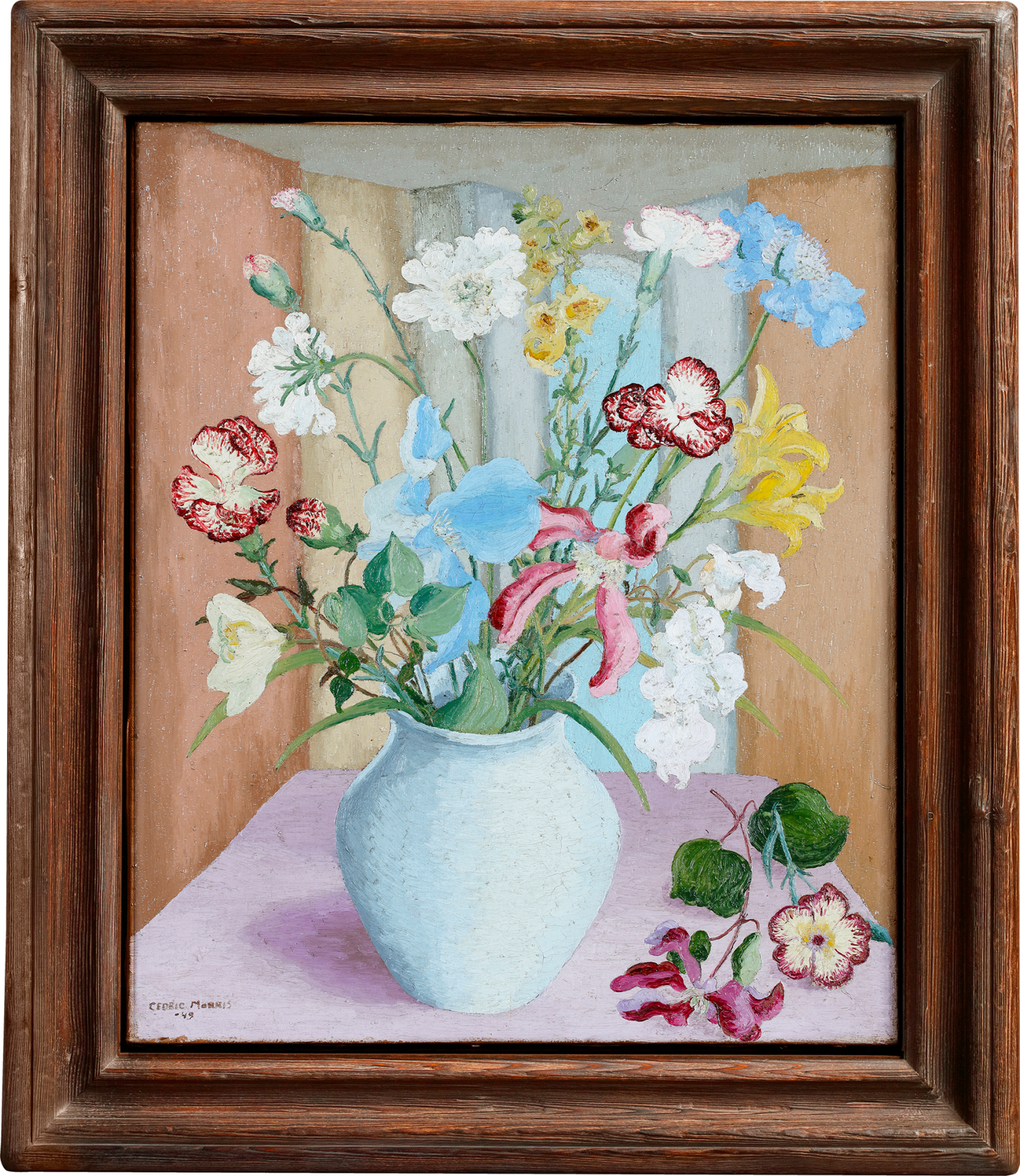 Signed and dated lower left 'Cedric Morris/-49' Oil on canvas 24 1/8 x 20 1/8 in (61 x 51 cm)