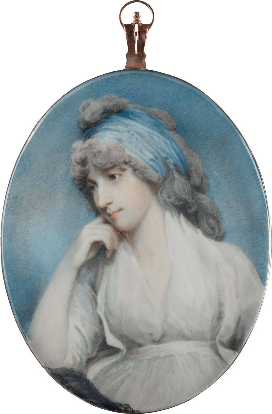 Watercolour Oval, 3 1/2 in (90 mm) high