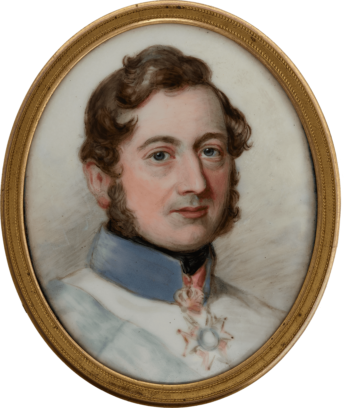 Signed on counter enamel 'Count Hugo / Mensdorff / AE: Aug: 24 1804 / Painted after / Sir W. Ross 1842 / by W. Essex Enl. painter / to Her Majesty & H.R.H. / Prince Albert' Enamel on Copper Oval, 2 1/5 in (56 mm) high