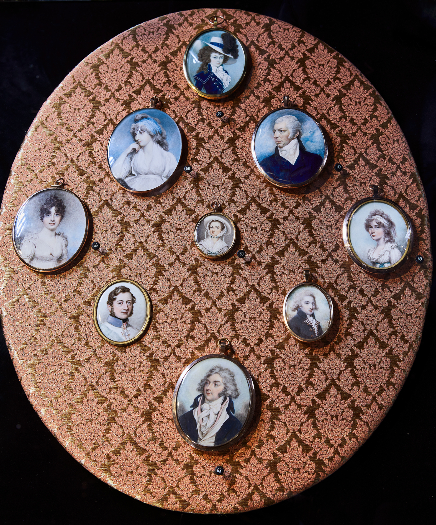 Watercolour on ivory Oval, 3 3/8 (85 mm) high