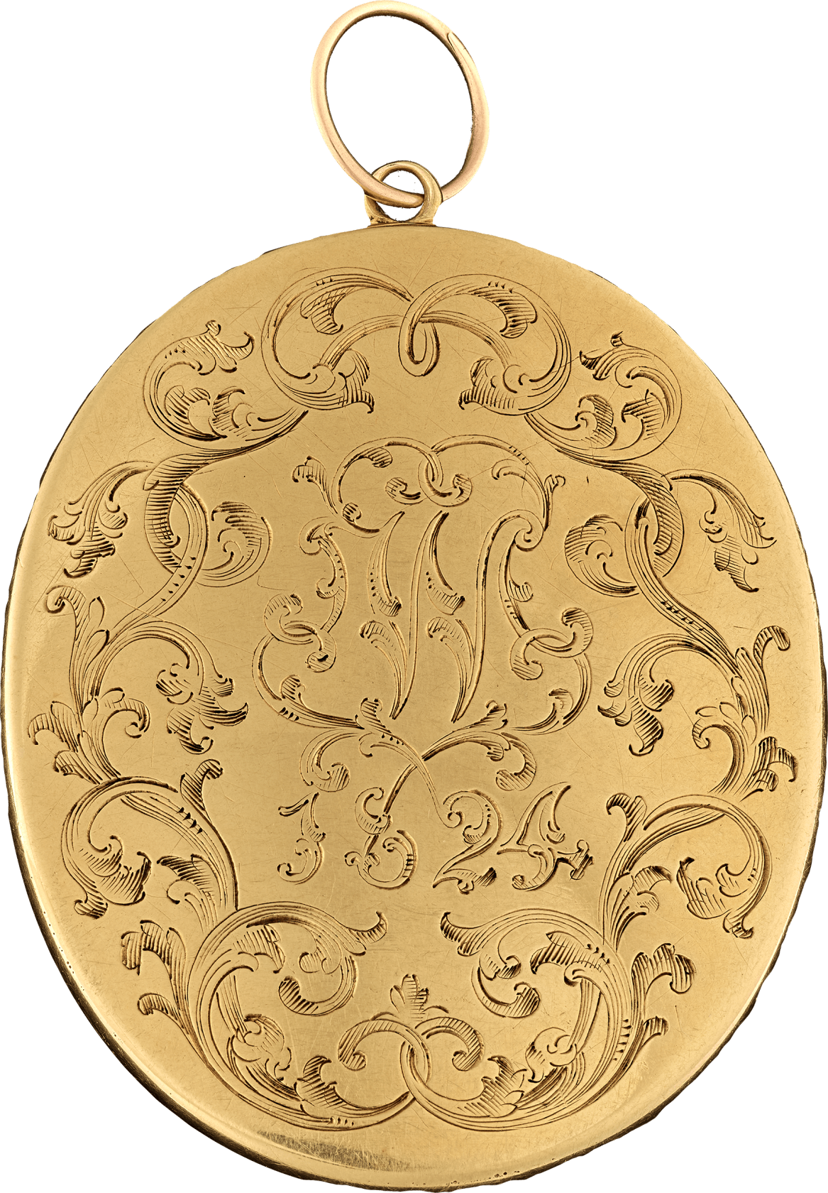 Signed on reverse and engraved on the exterior of the case with the initial ‘W’ and date ‘1824’ within foliate surround Watercolour on ivory in gold locket case Oval, 2 in (51 mm) high